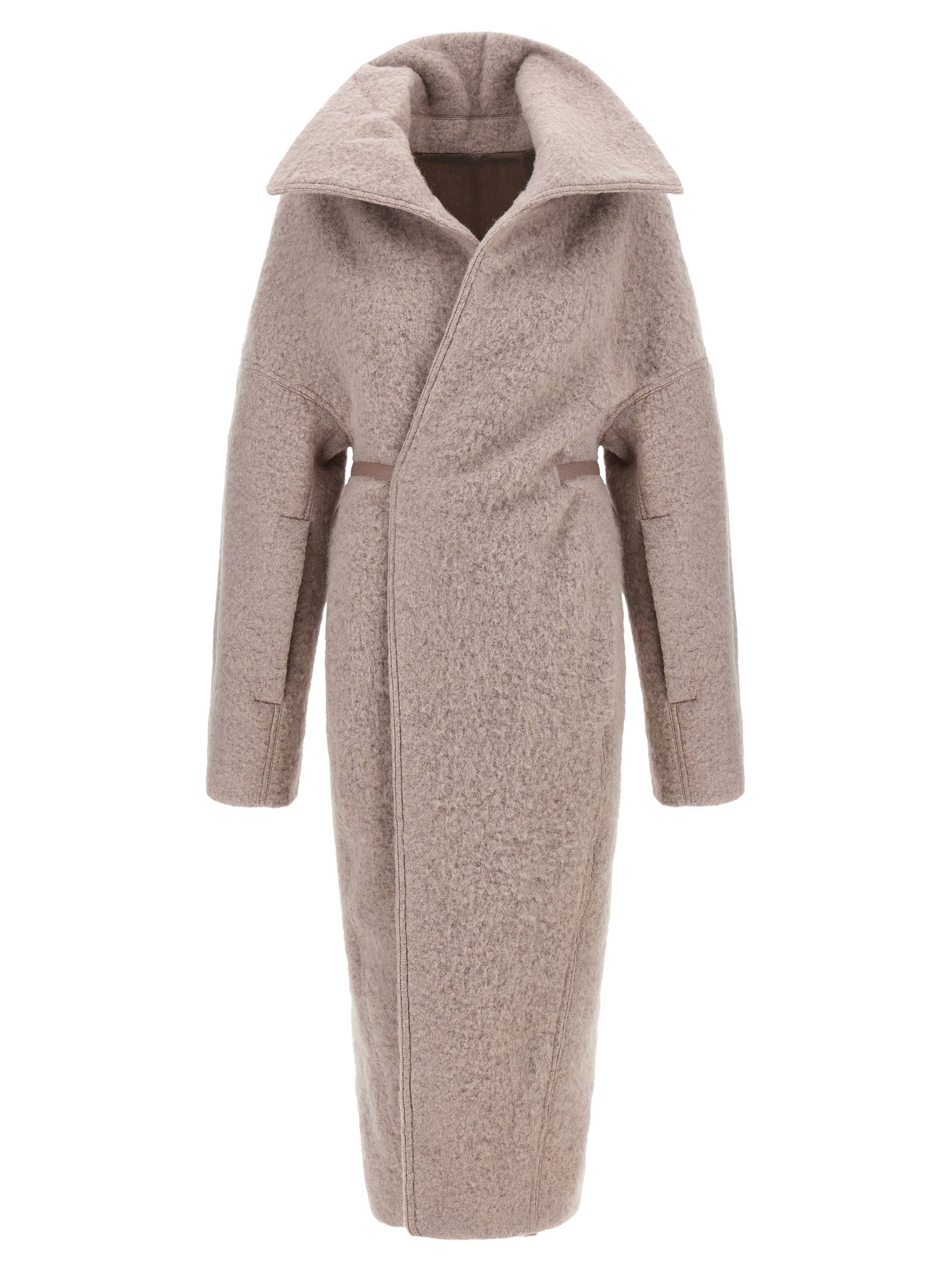 Rick Owens Dracucollar Belted Coat Pink