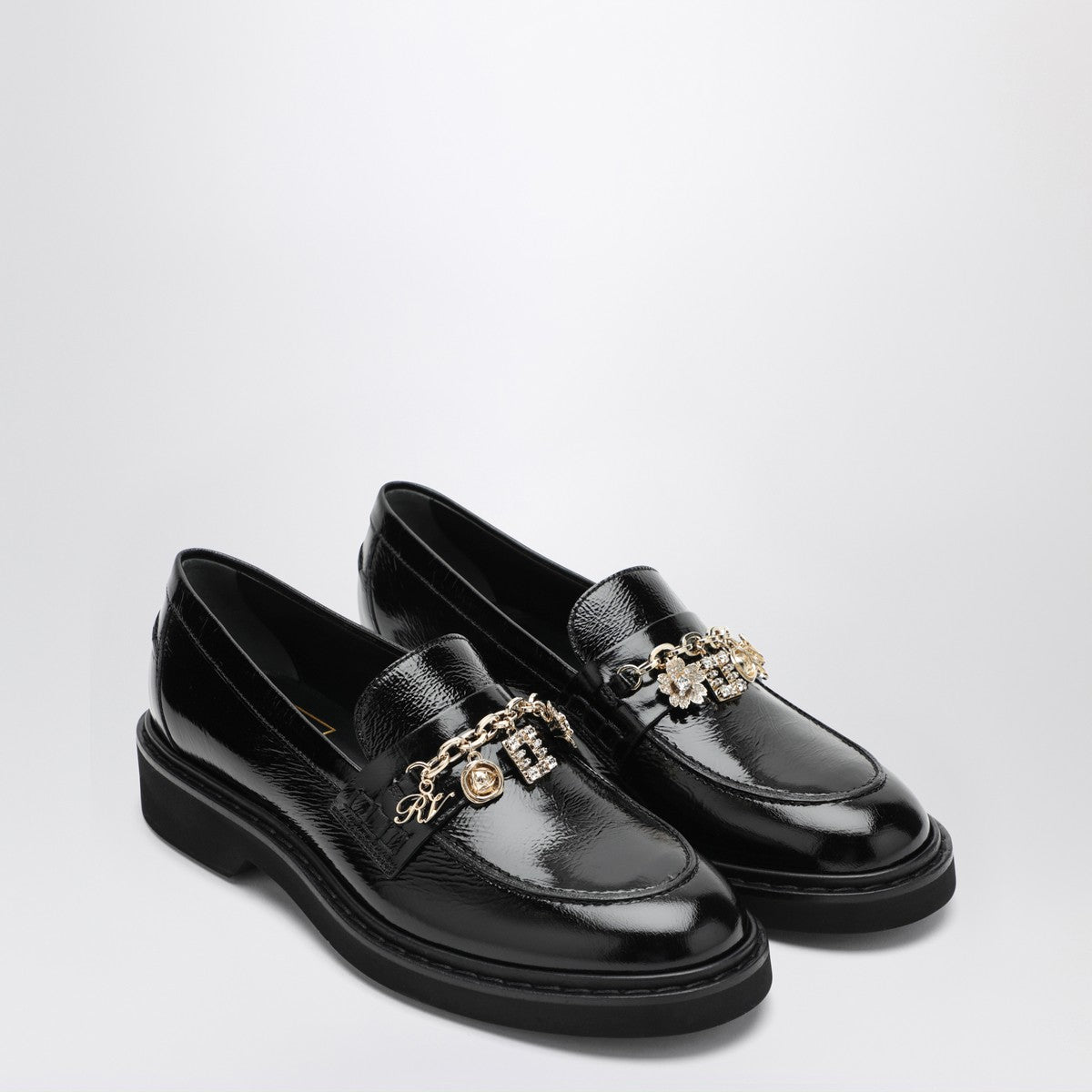 Roger Vivier Black Patent Leather Viv&