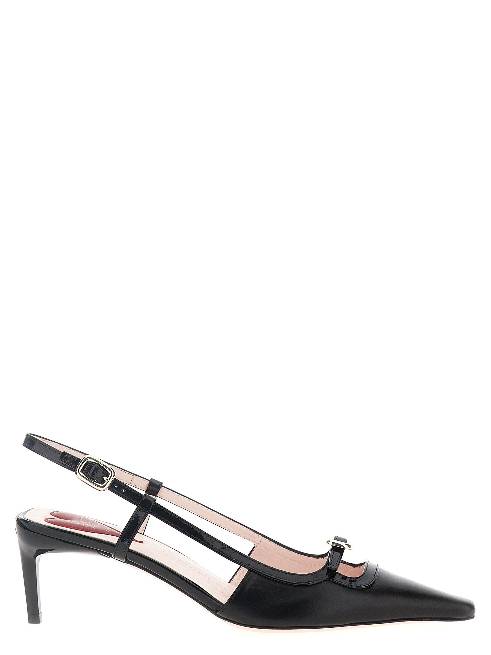Roger Vivier Viv Canard Slingbacks Black