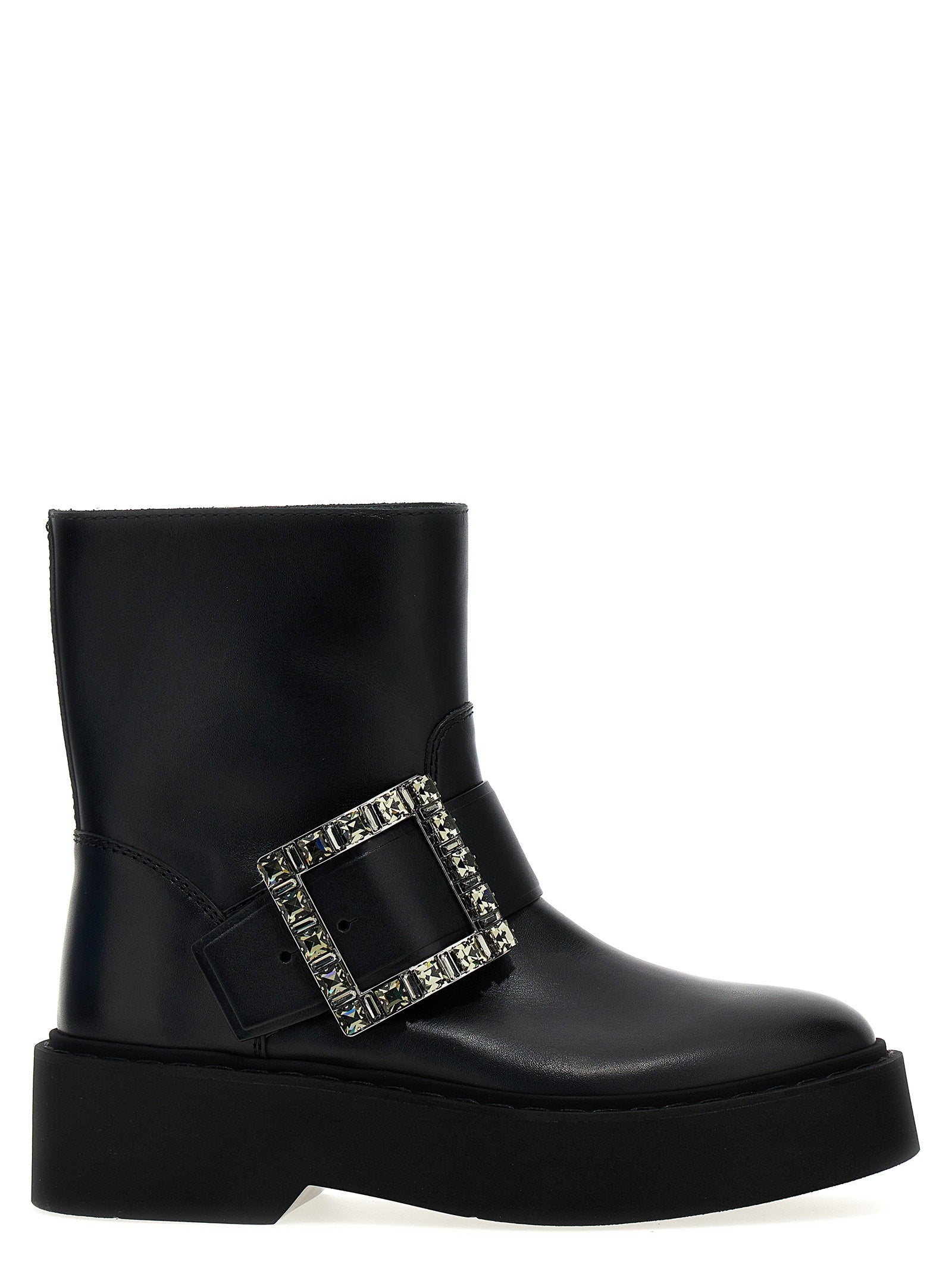 Roger Vivier Viv Rangers Ankle Boots Black