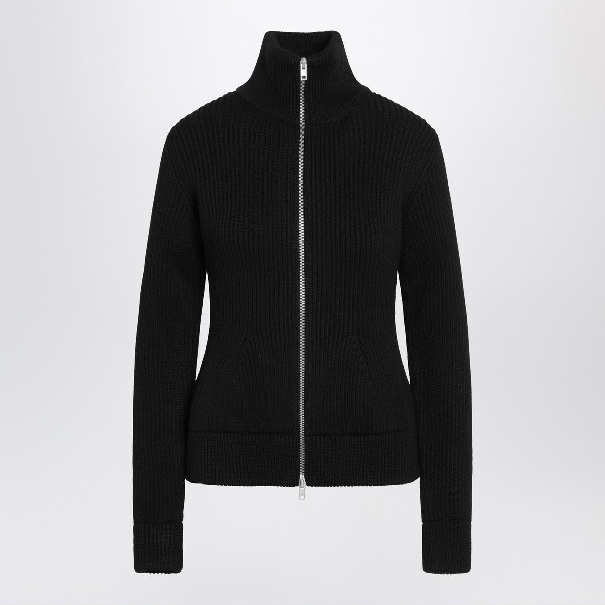 Maison Margiela Black Virgin Wool Double-Zip Cardigan Black