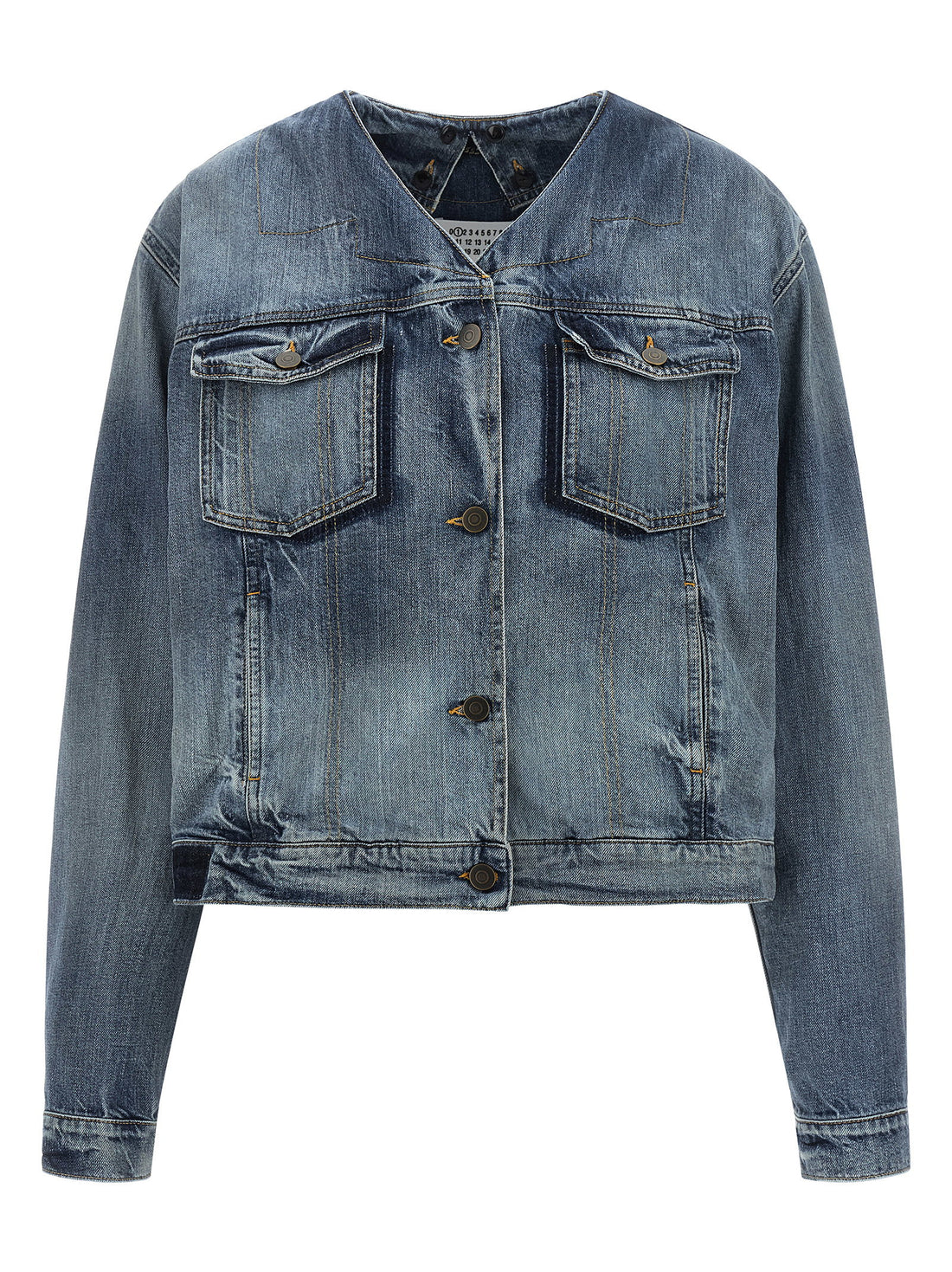 Maison Margiela Folded Collar Jacket Blue