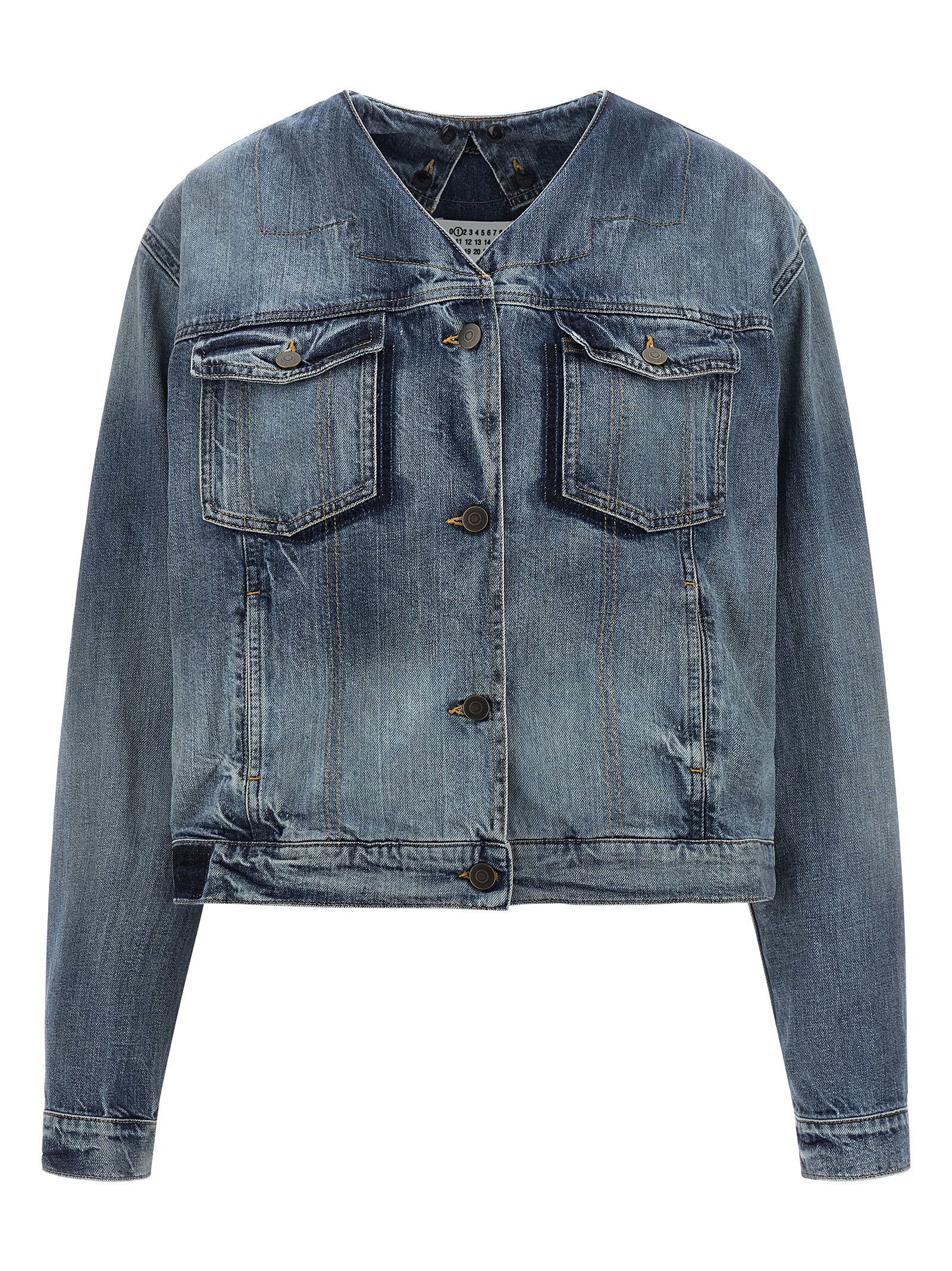Maison Margiela Folded Collar Jacket Blue
