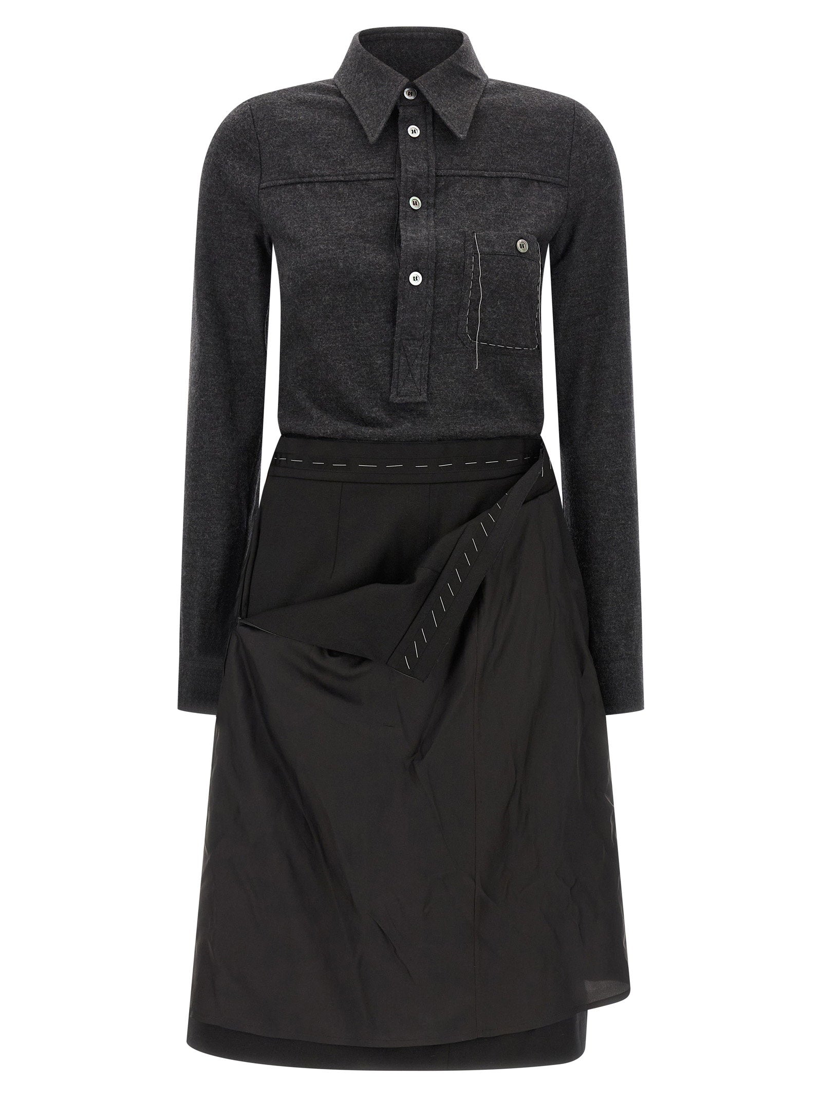 Maison Margiela Shirt Dress Gray