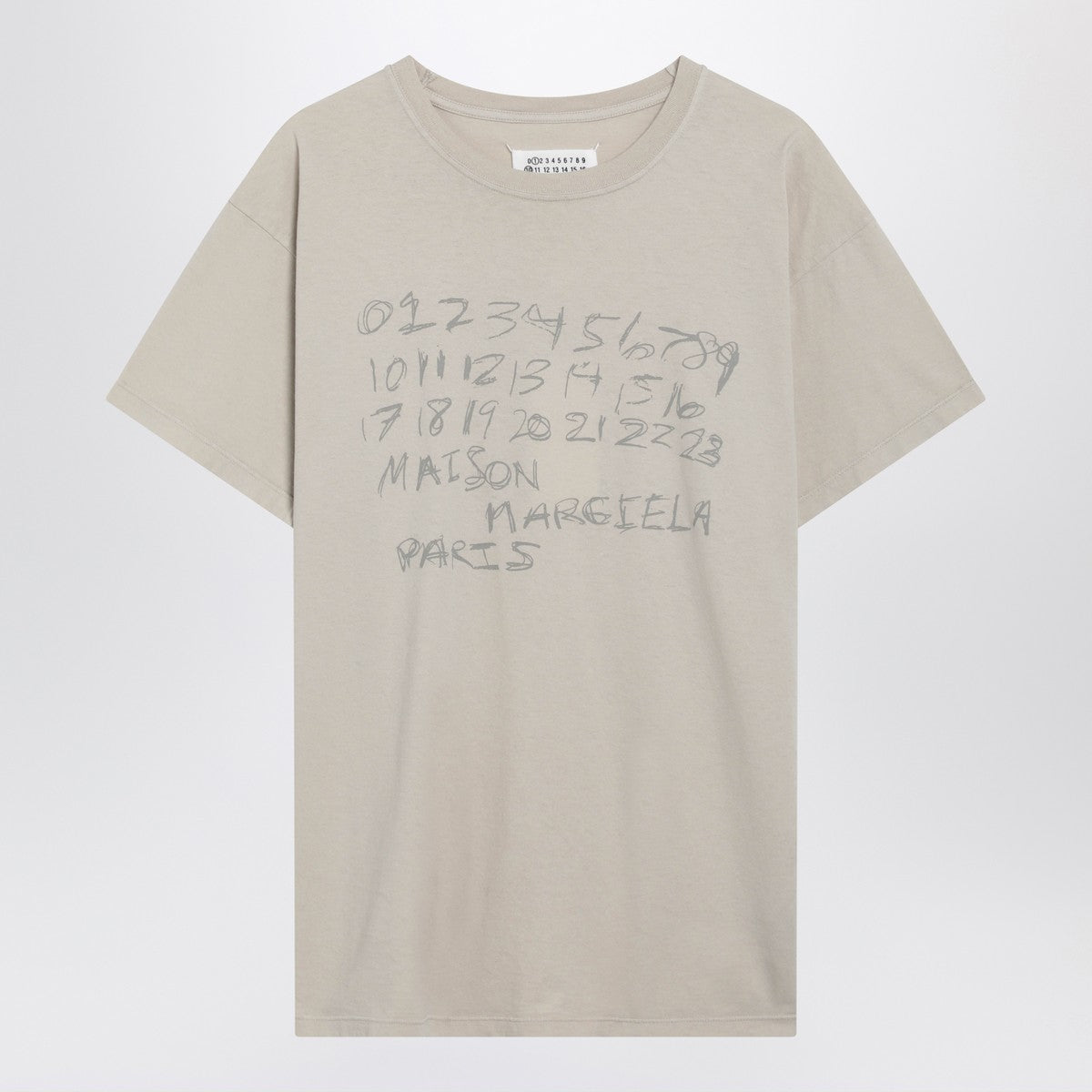 Maison Margiela Numeric Cotton T-Shirt Beige