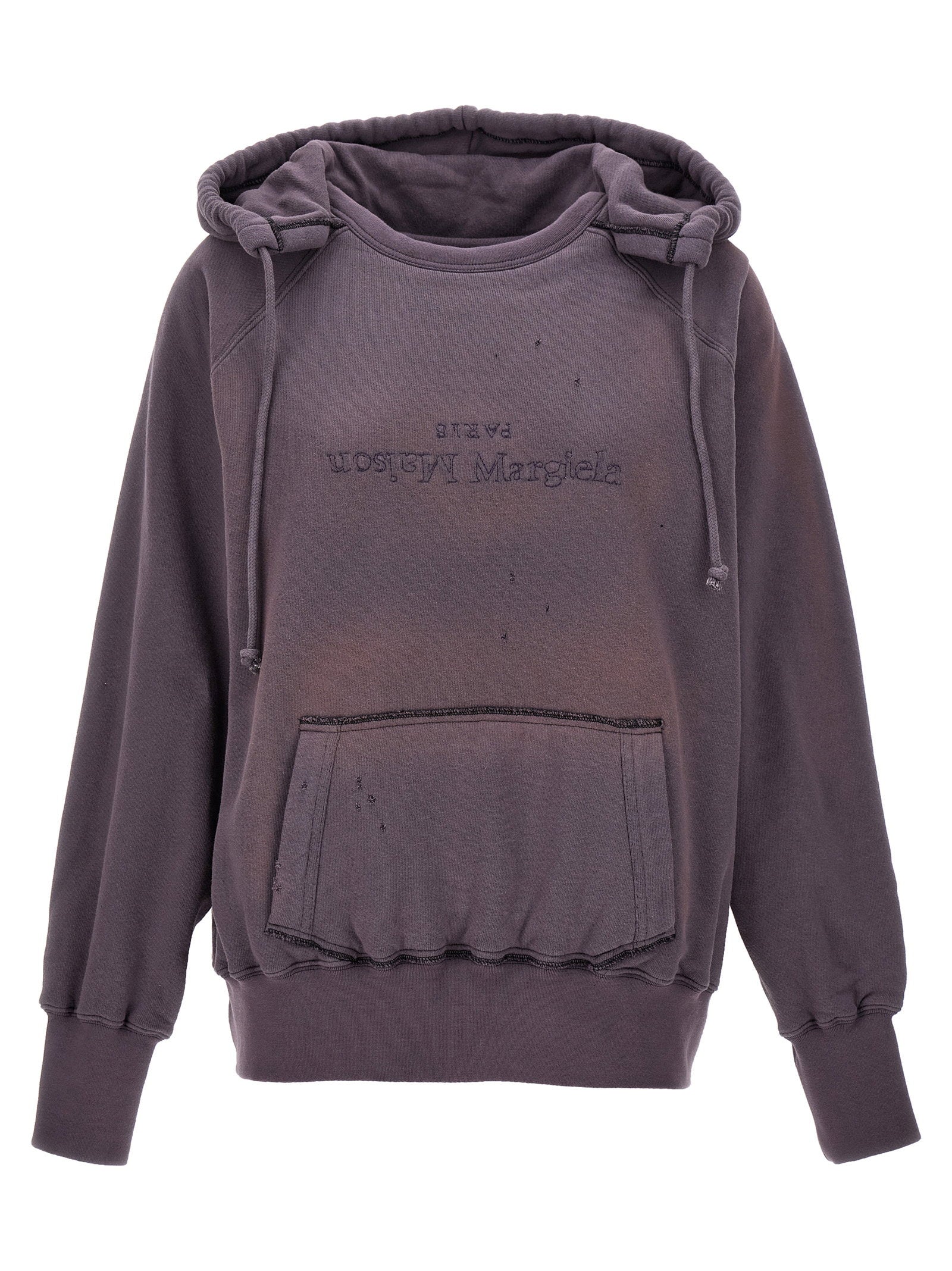 Maison Margiela Logo Reverse Hoodie Purple