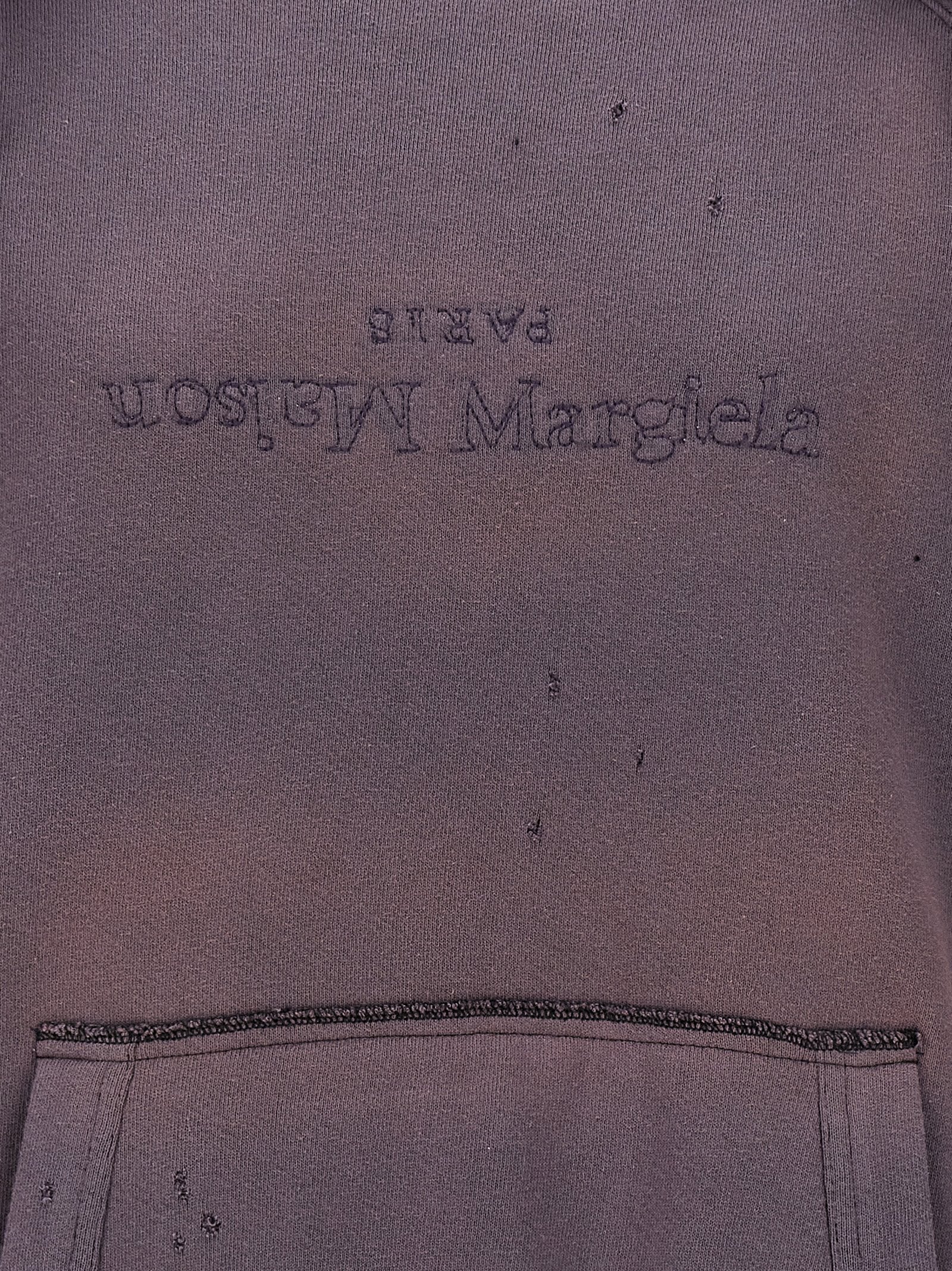 Maison Margiela Logo Reverse Hoodie Purple