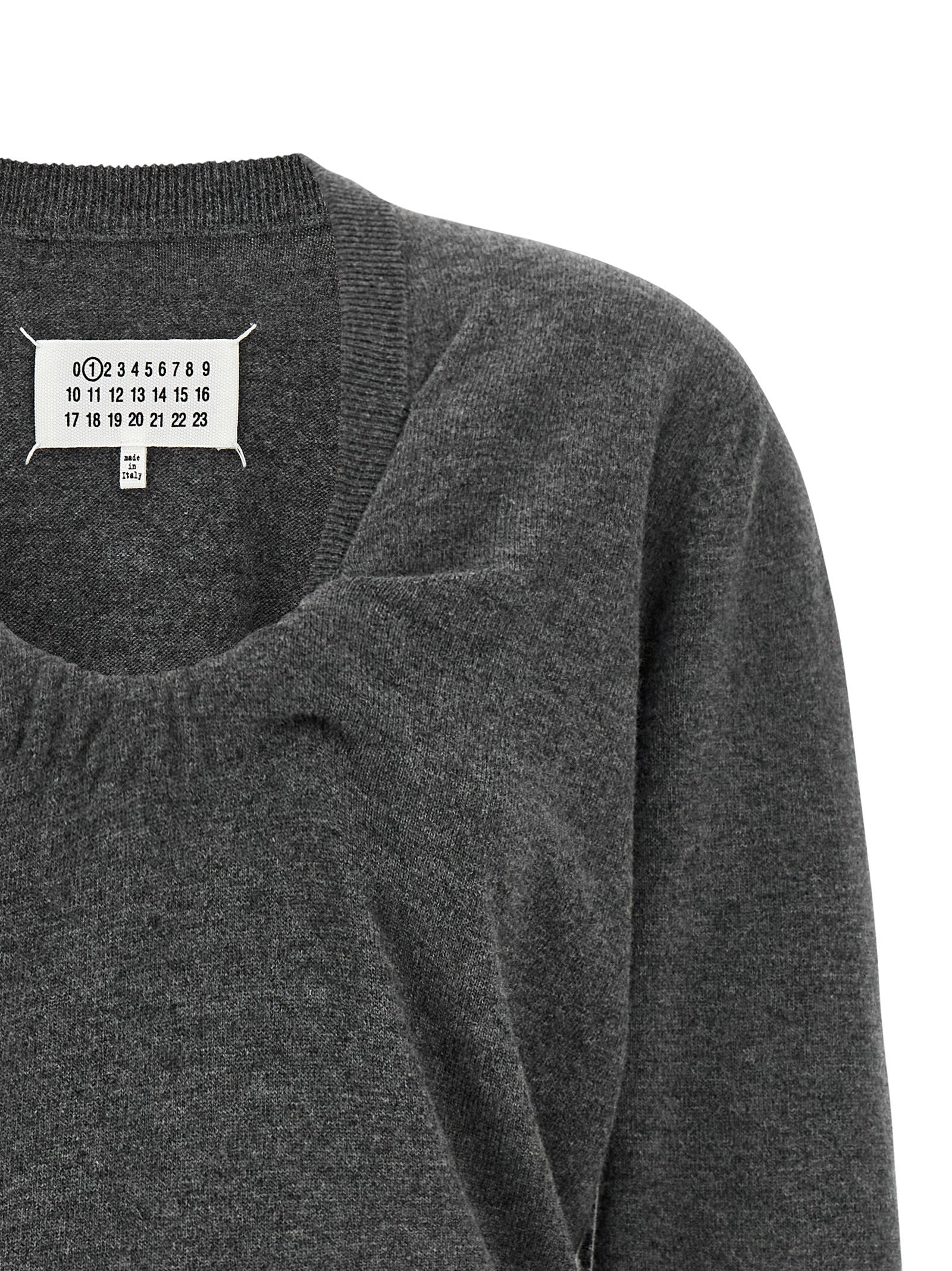 Maison Margiela Twist Wool Sweater Gray