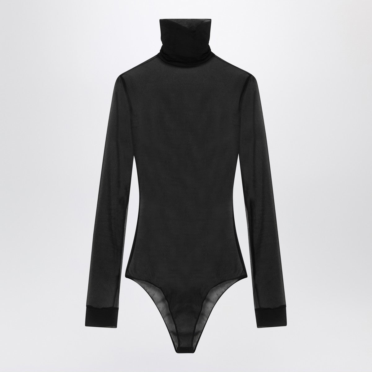 Maison Margiela Semi-Transparent Turtleneck Bodysuit Black