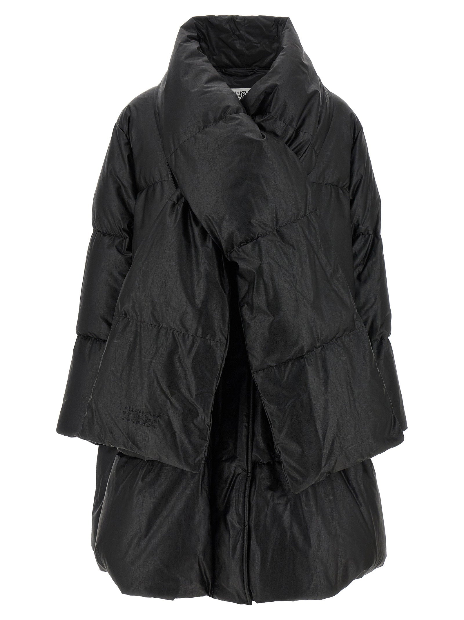 Mm6 Maison Margiela Scarf Down Jacket Black
