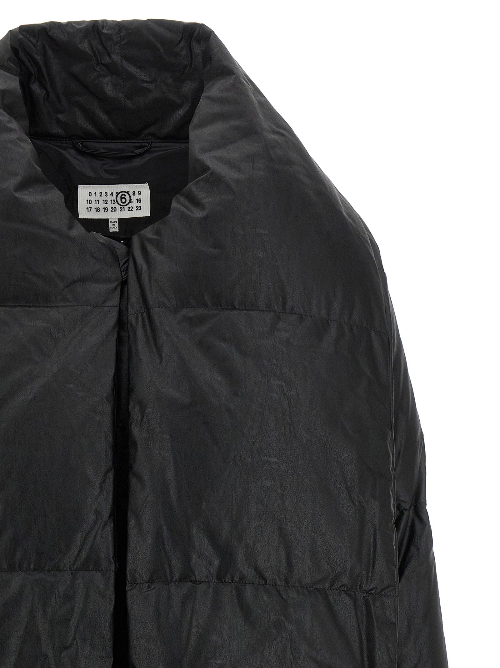 Mm6 Maison Margiela Scarf Down Jacket Black