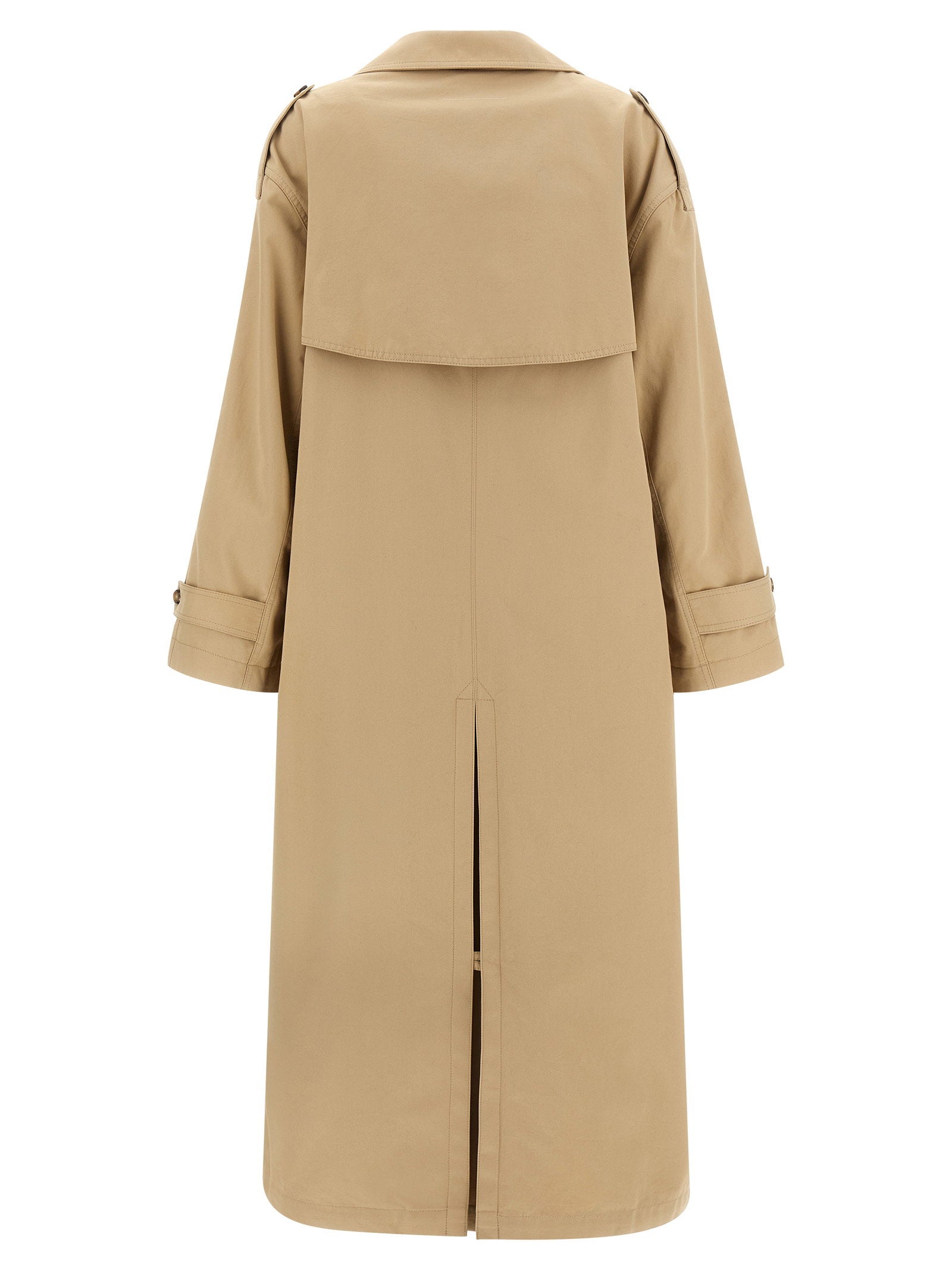 Mm6 Maison Margiela Trench Coat With Gloves Beige
