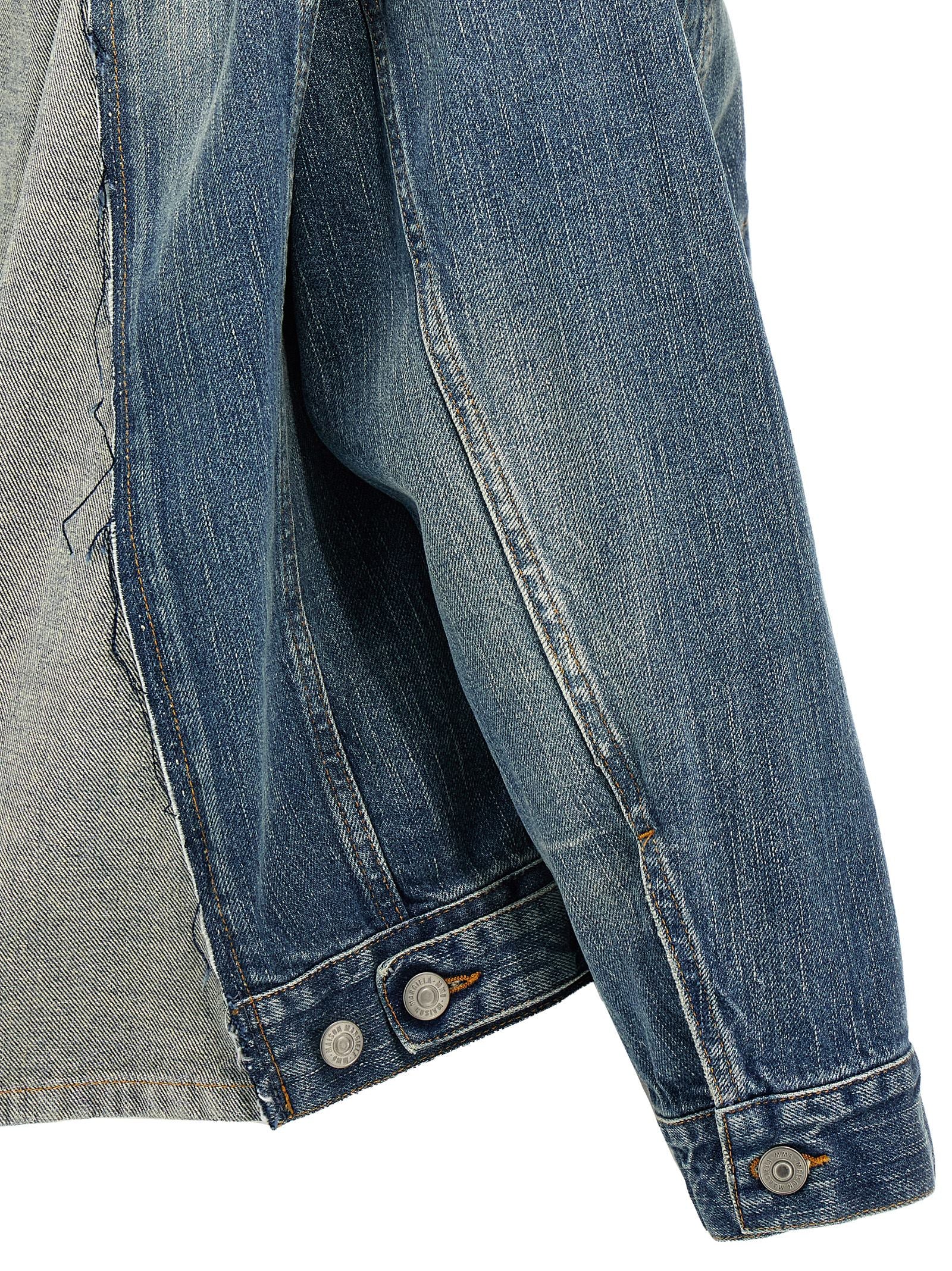 Mm6 Maison Margiela Layered Denim Jacket Blue