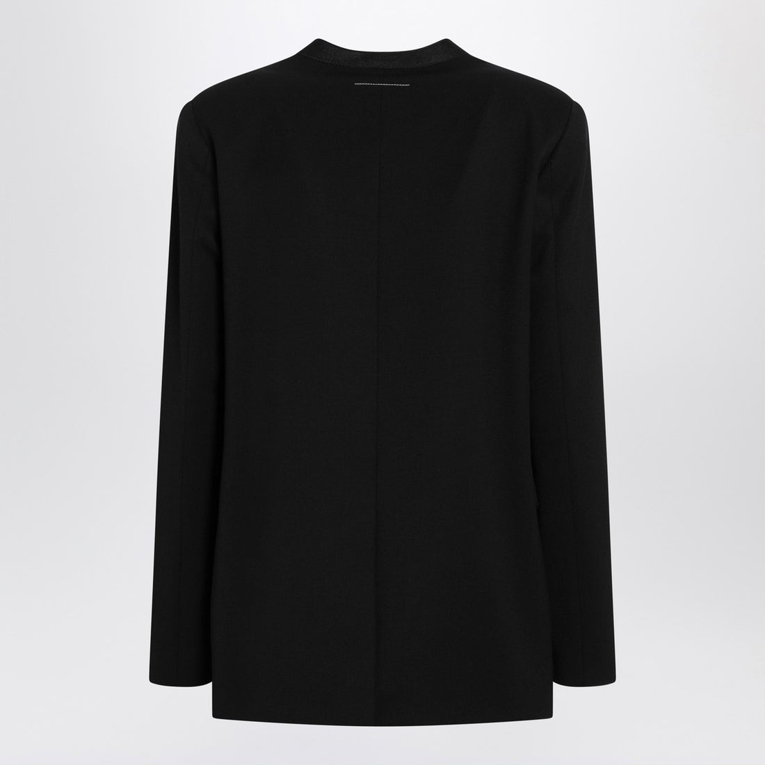 MM6 Maison Margiela Collarless Single-Breasted Blazer Black