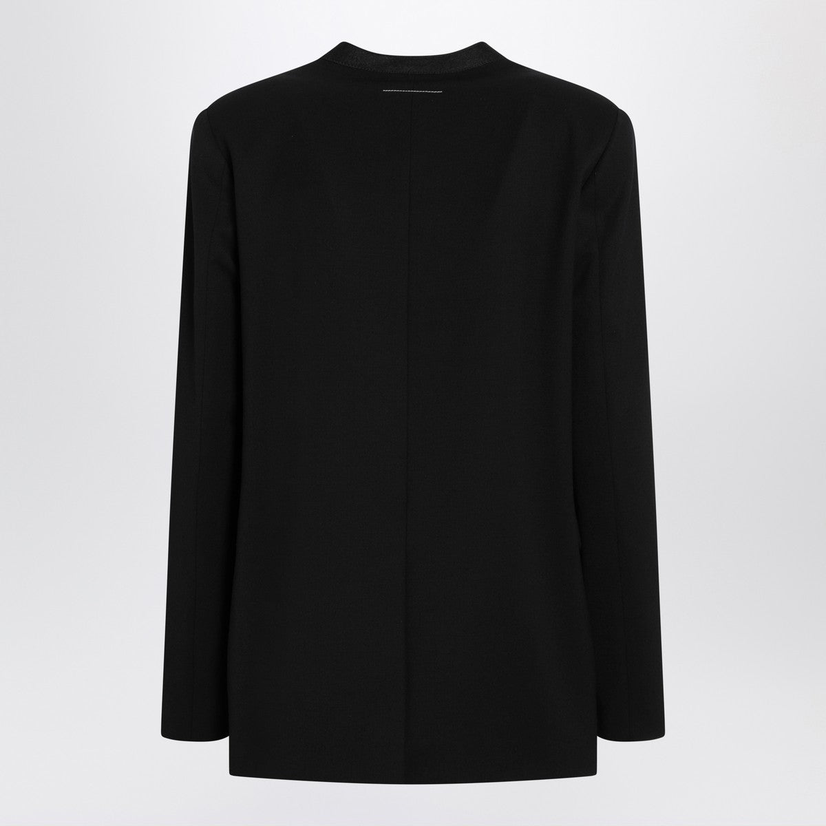 MM6 Maison Margiela Collarless Single-Breasted Blazer Black
