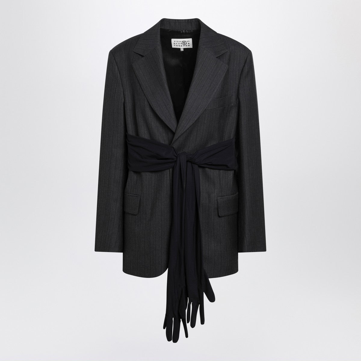 MM6 Maison Margiela Wool-Blend Single-Breasted Jacket Black black