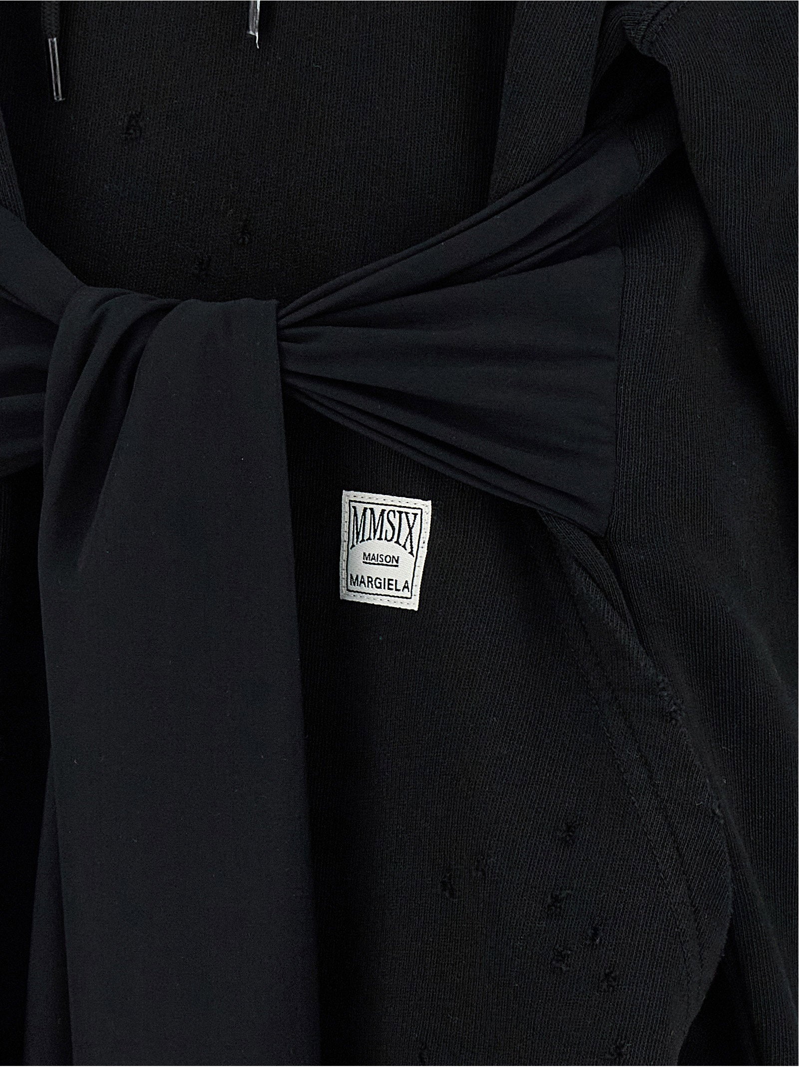 Mm6 Maison Margiela Hoodie Dress With Gloves Black