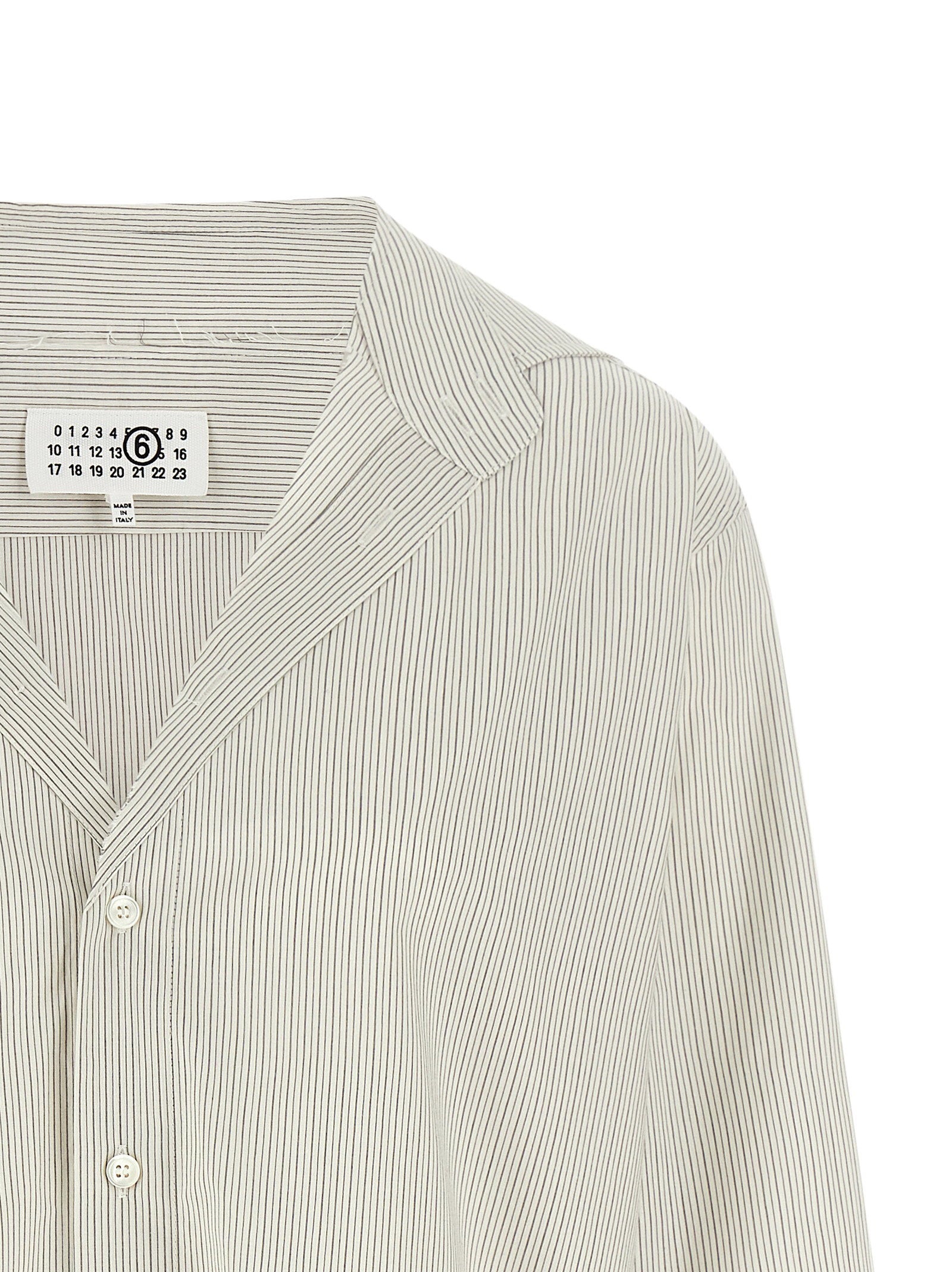 Mm6 Maison Margiela Trompe Loeil Collar Shirt Gray