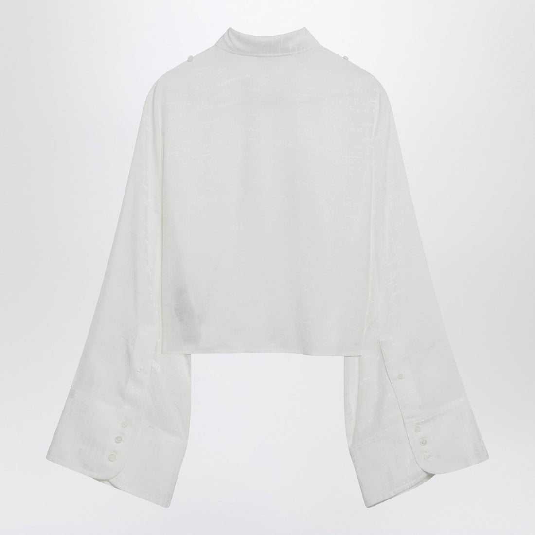 MM6 Maison Margiela Logo Jacquard Viscose Shirt White white