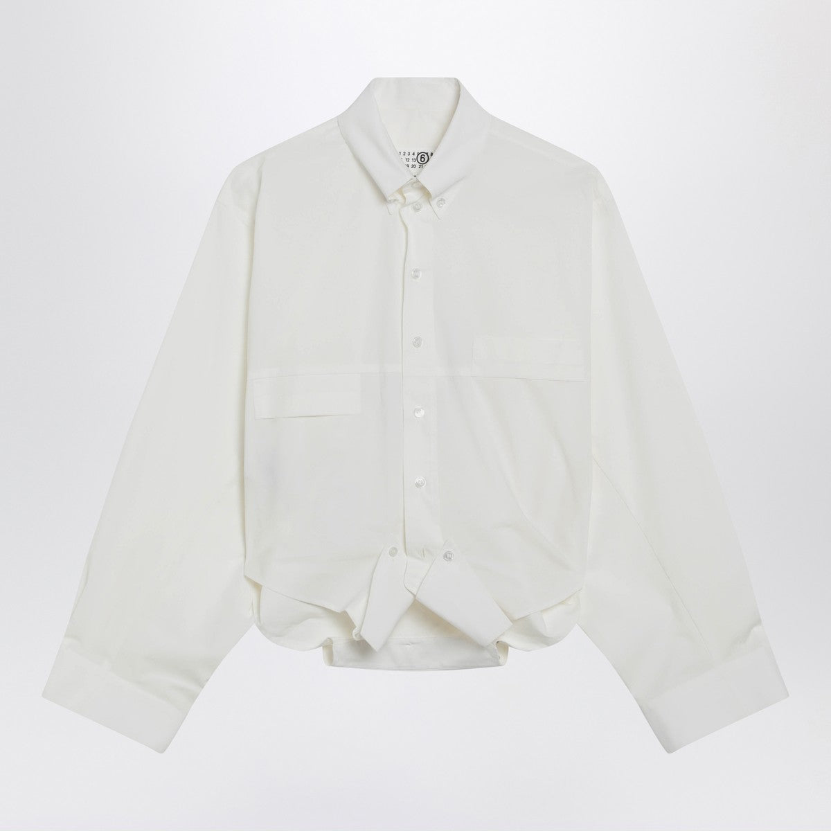 MM6 Maison Margiela Cotton Mirrored Shirt White white