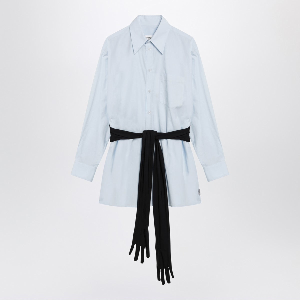 MM6 Maison Margiela Cotton Shirt with Gloves Light Blue
