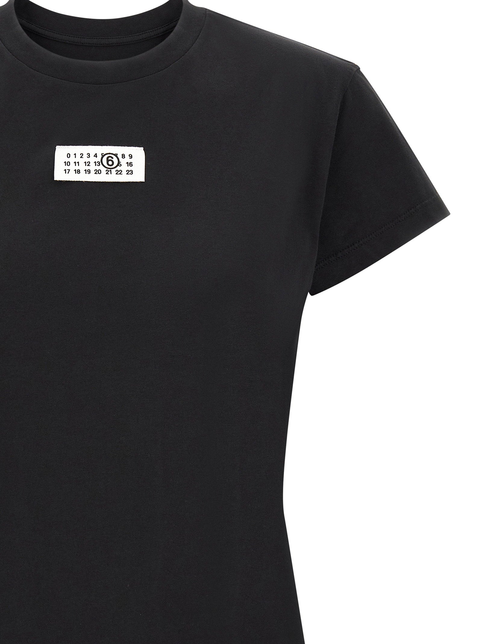 Mm6 Maison Margiela Numeric Signature Mm6 T-shirt Black