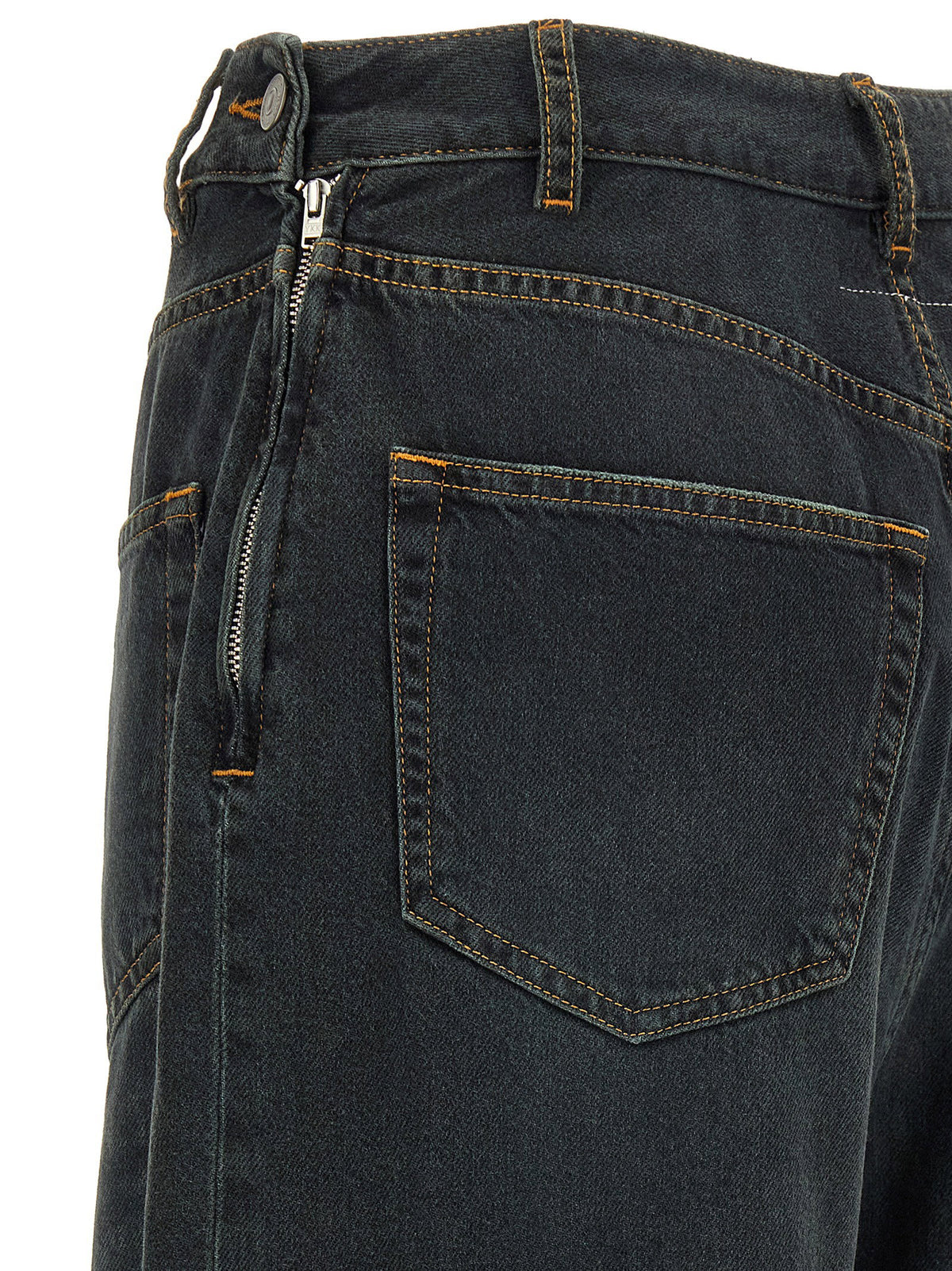 Mm6 Maison Margiela Asymmetrical Structure Jeans Blue