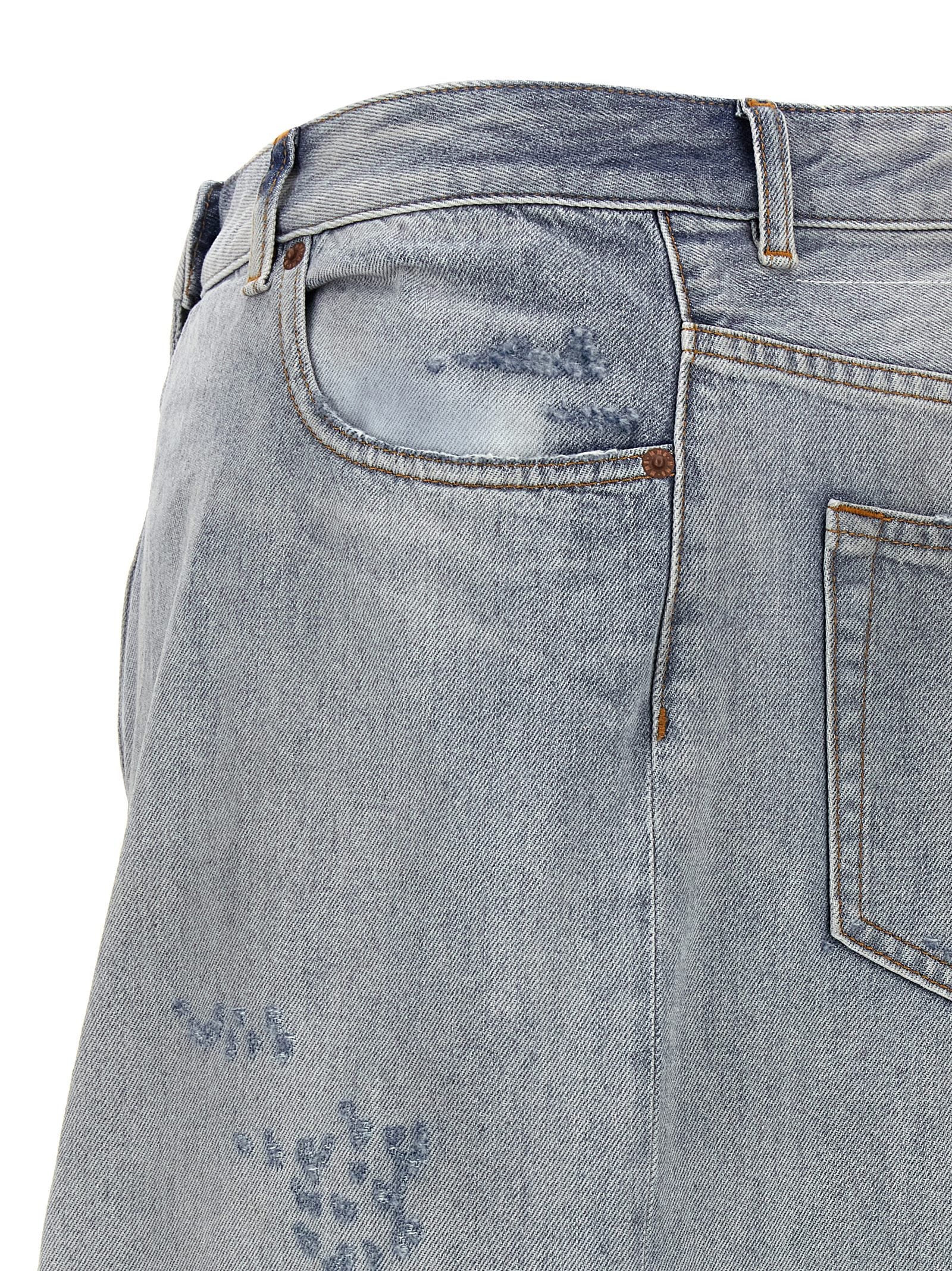 Mm6 Maison Margiela Asymmetrical Construction Skirt Light blue