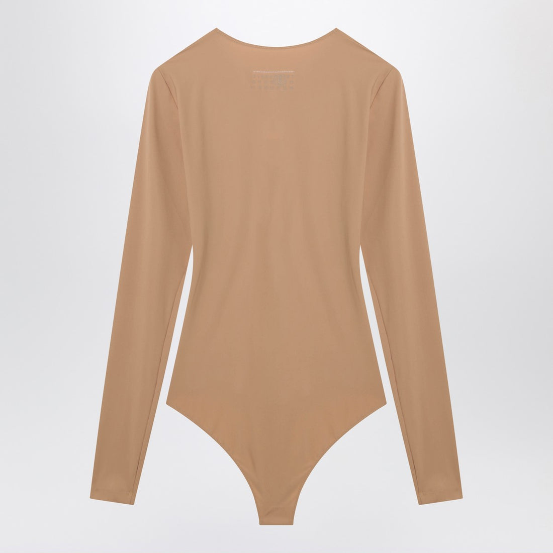 MM6 Maison Margiela Skin-tone Lycra Jersey Bodysuit Beige