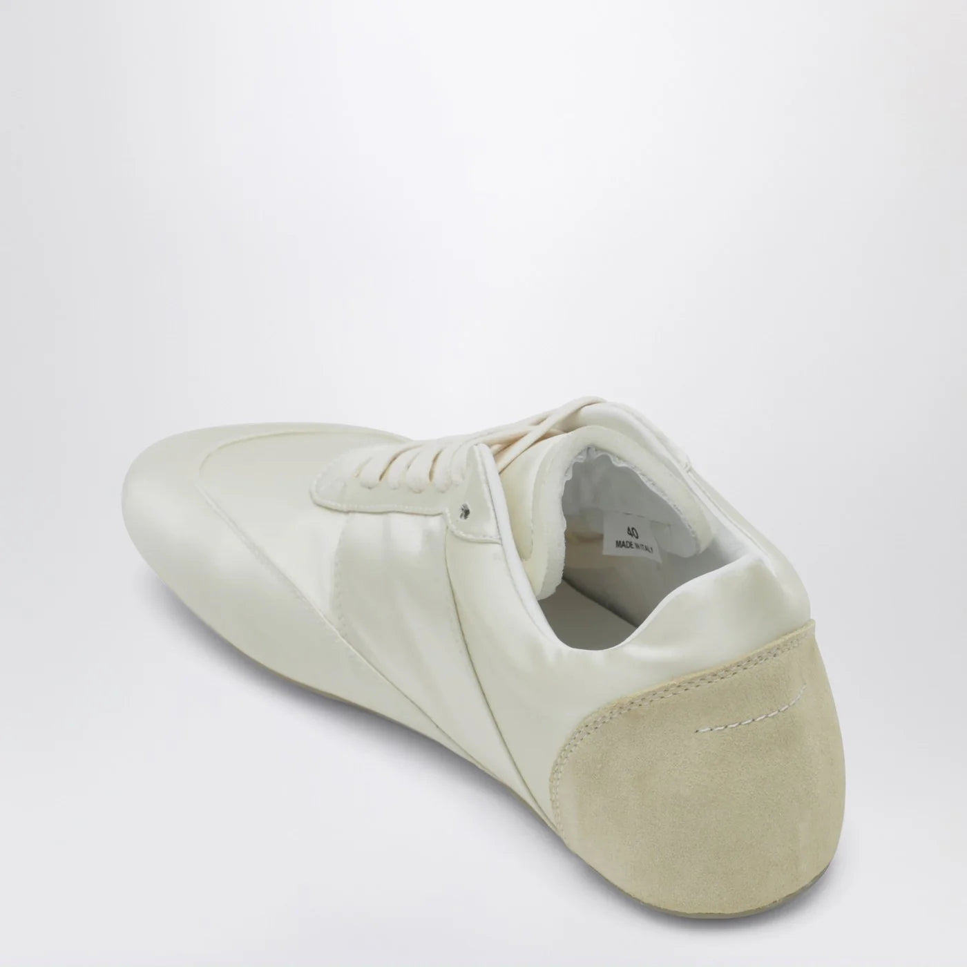 MM6 Maison Margiela Factory Sneaker In White Satin