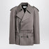 MM6 Maison Margiela Short Double-Breasted Grey Trench Coat Grey