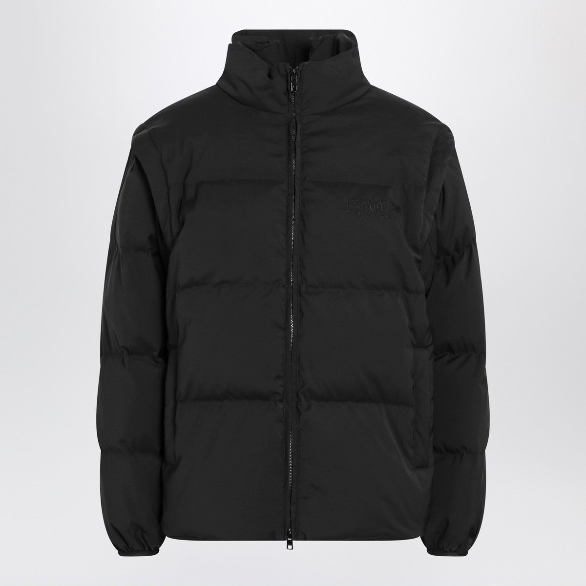 MM6 Maison Margiela Transformable Padded Jacket with Removable Sleeves Black