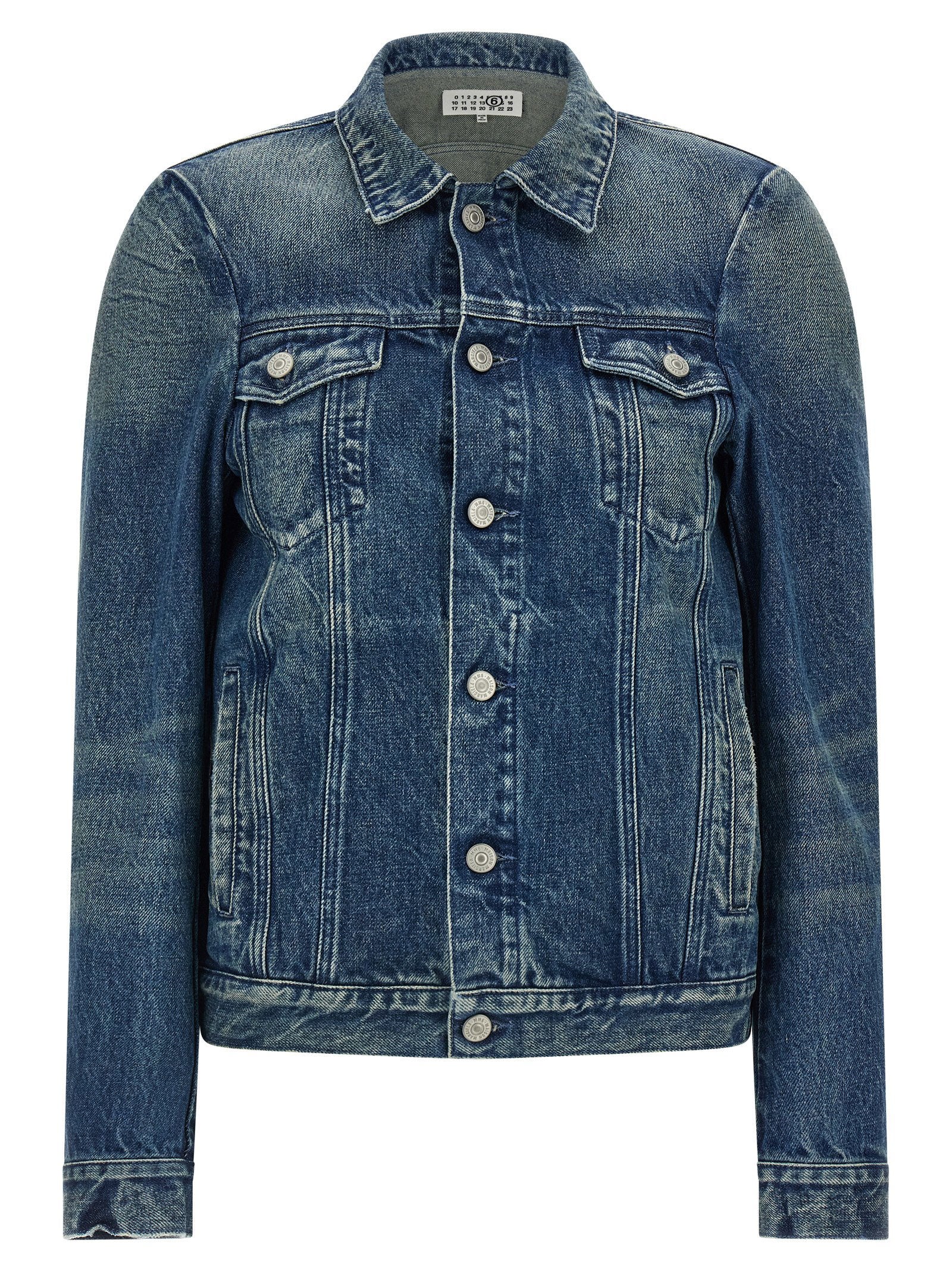 Mm6 Maison Margiela Numeric Signature Mm6 Jacket Blue