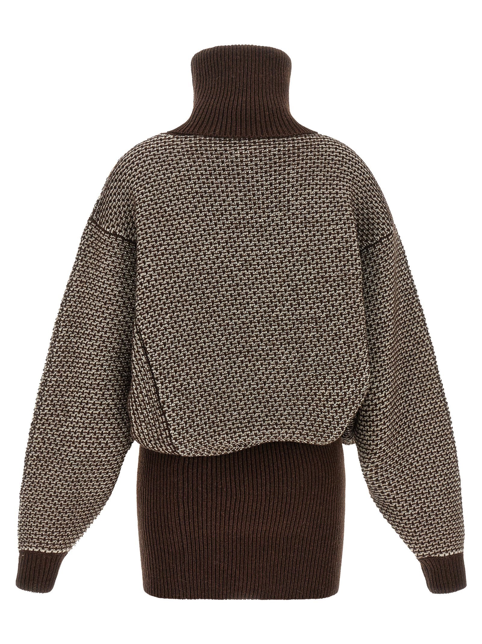 Mm6 Maison Margiela Numeric Signature Mm6 Reversible Dress Brown