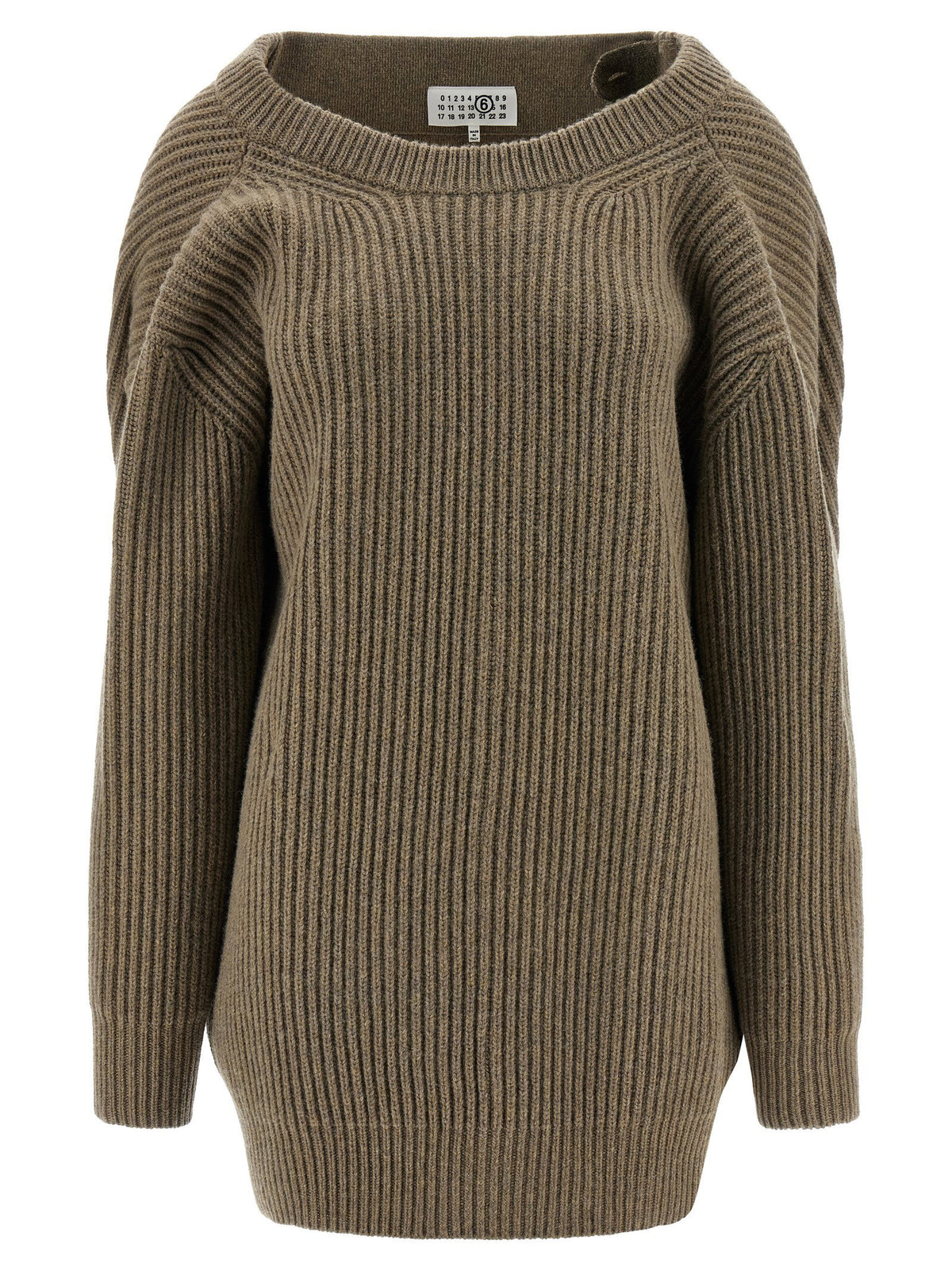 Mm6 Maison Margiela Sweater Dress Beige