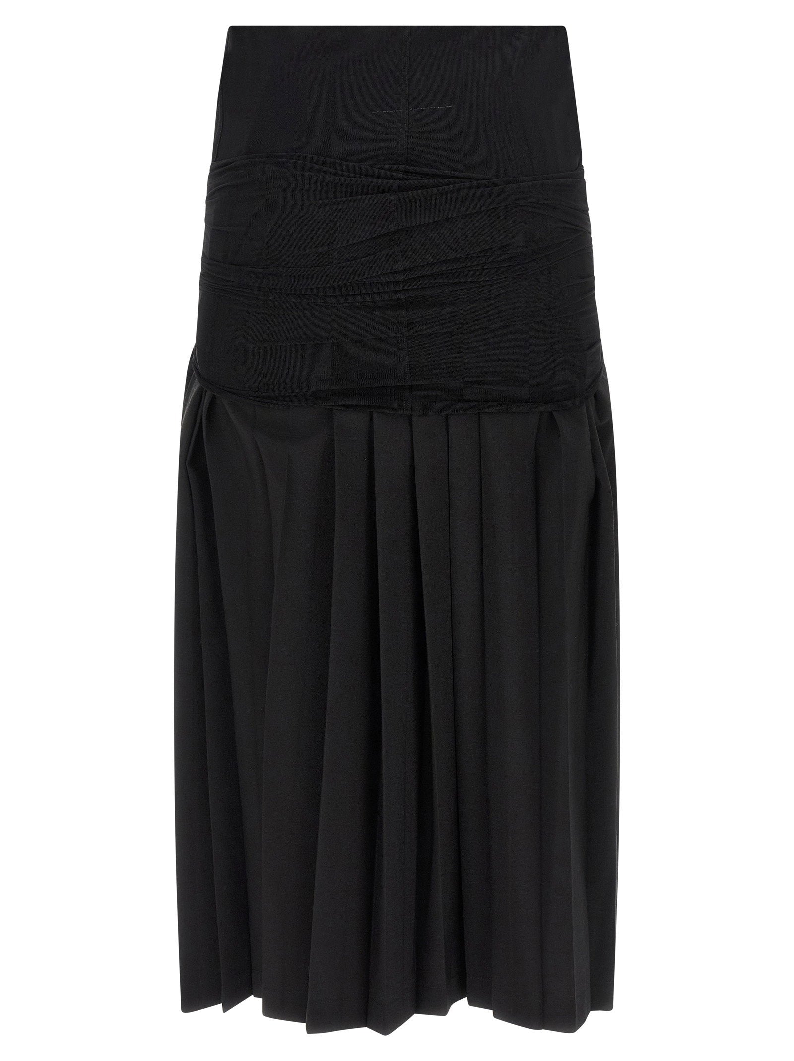 Mm6 Maison Margiela Double Layer Skirt Black