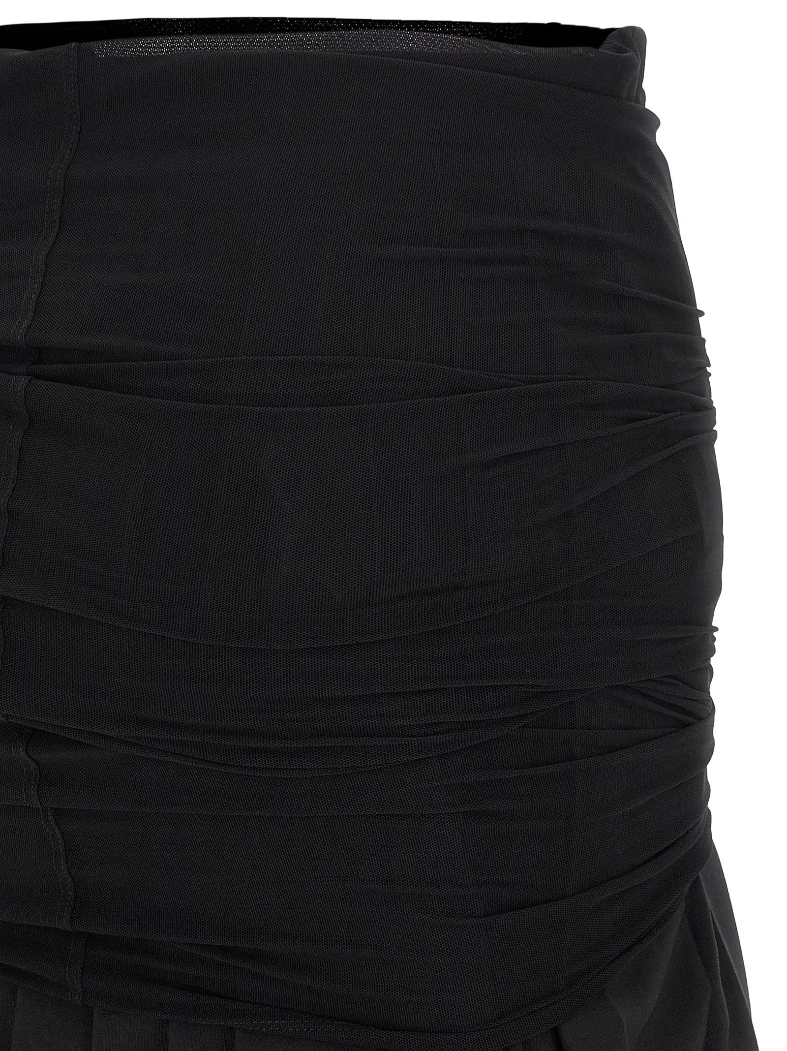 Mm6 Maison Margiela Double Layer Skirt Black