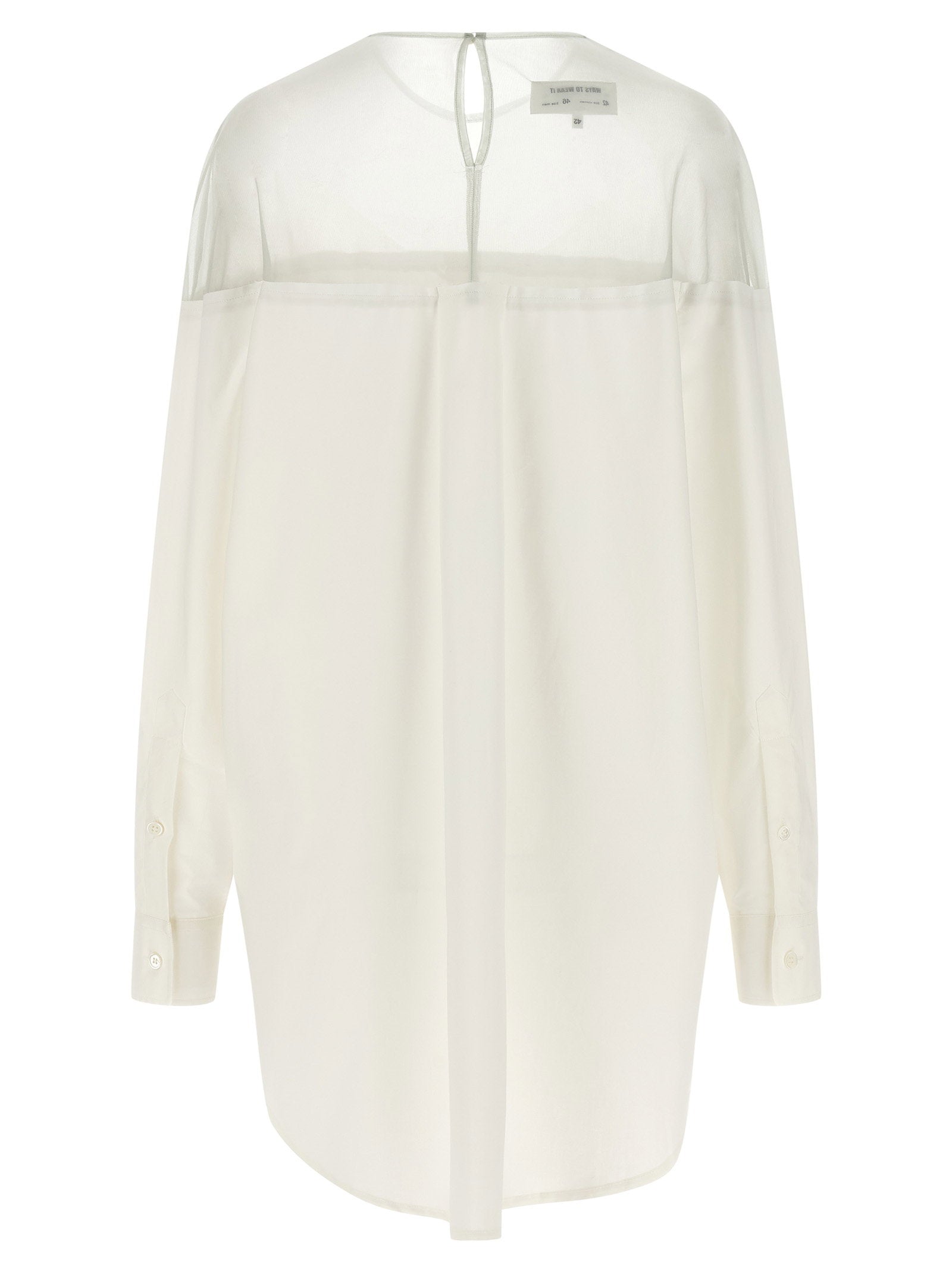 Mm6 Maison Margiela Tulle Insert Shirt White