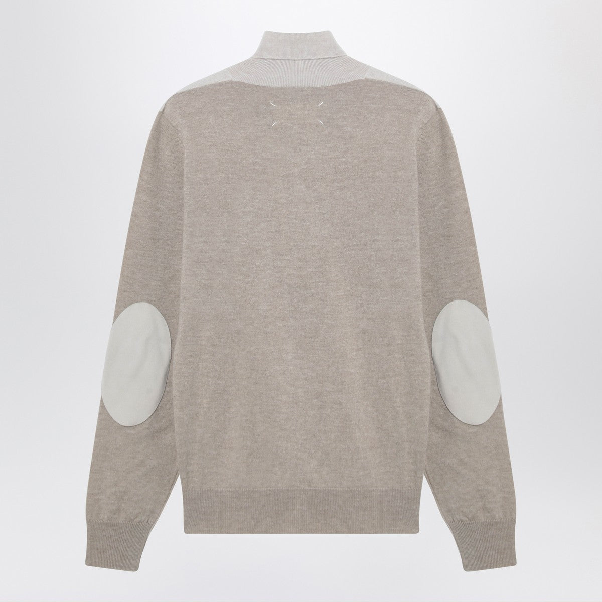 Maison Margiela Two-Tone Wool Turtleneck Sweater Blue