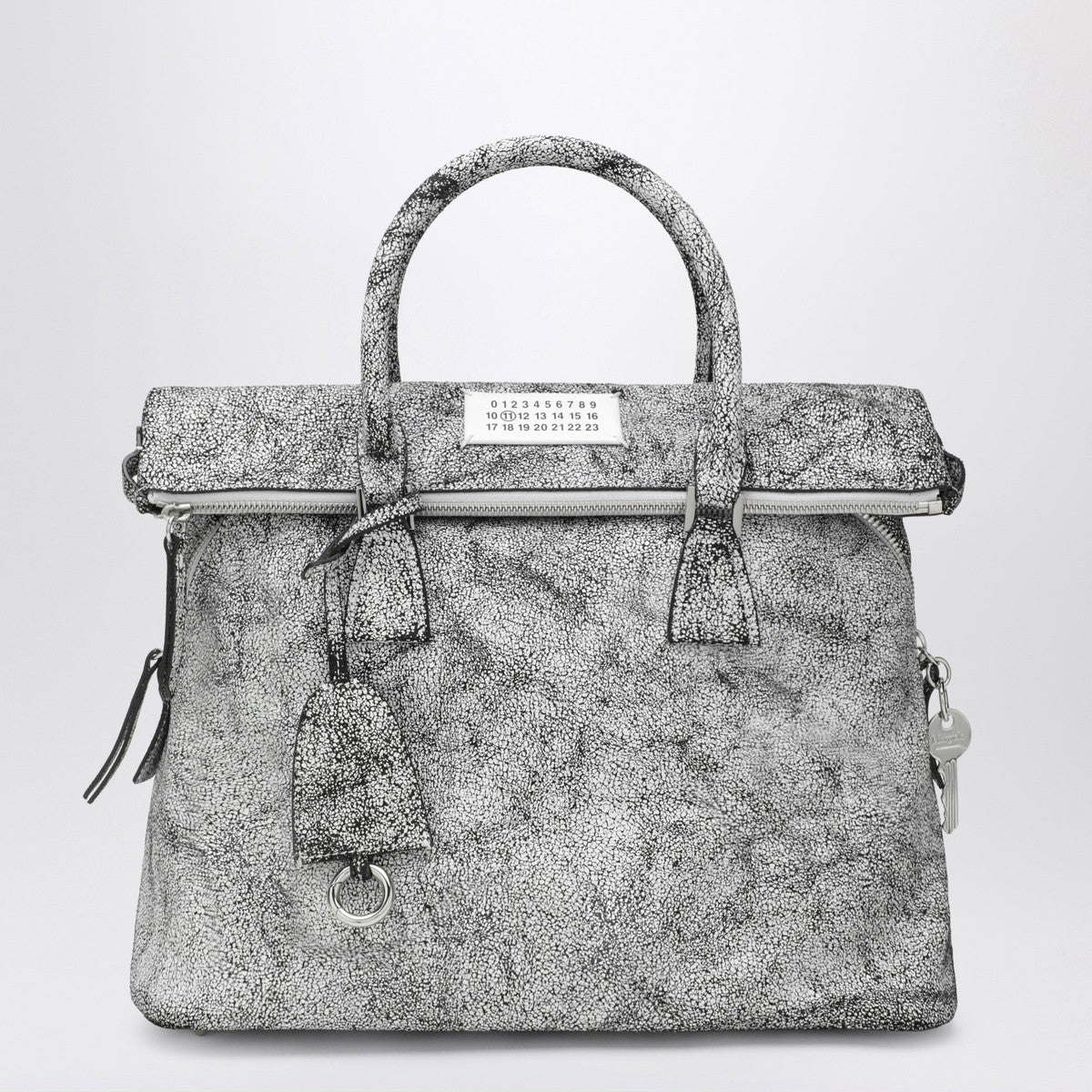 Maison Margiela 5AC Loved to Death Medium Leather Handbag White
