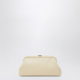 Jimmy Choo Skylar Smooth Leather Clutch Bag Ivory