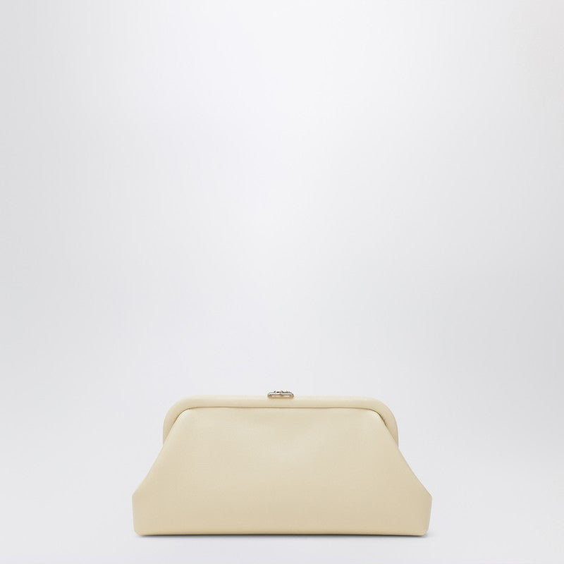 Jimmy Choo Skylar Smooth Leather Clutch Bag Ivory