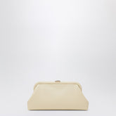 Jimmy Choo Skylar Smooth Leather Clutch Bag Ivory
