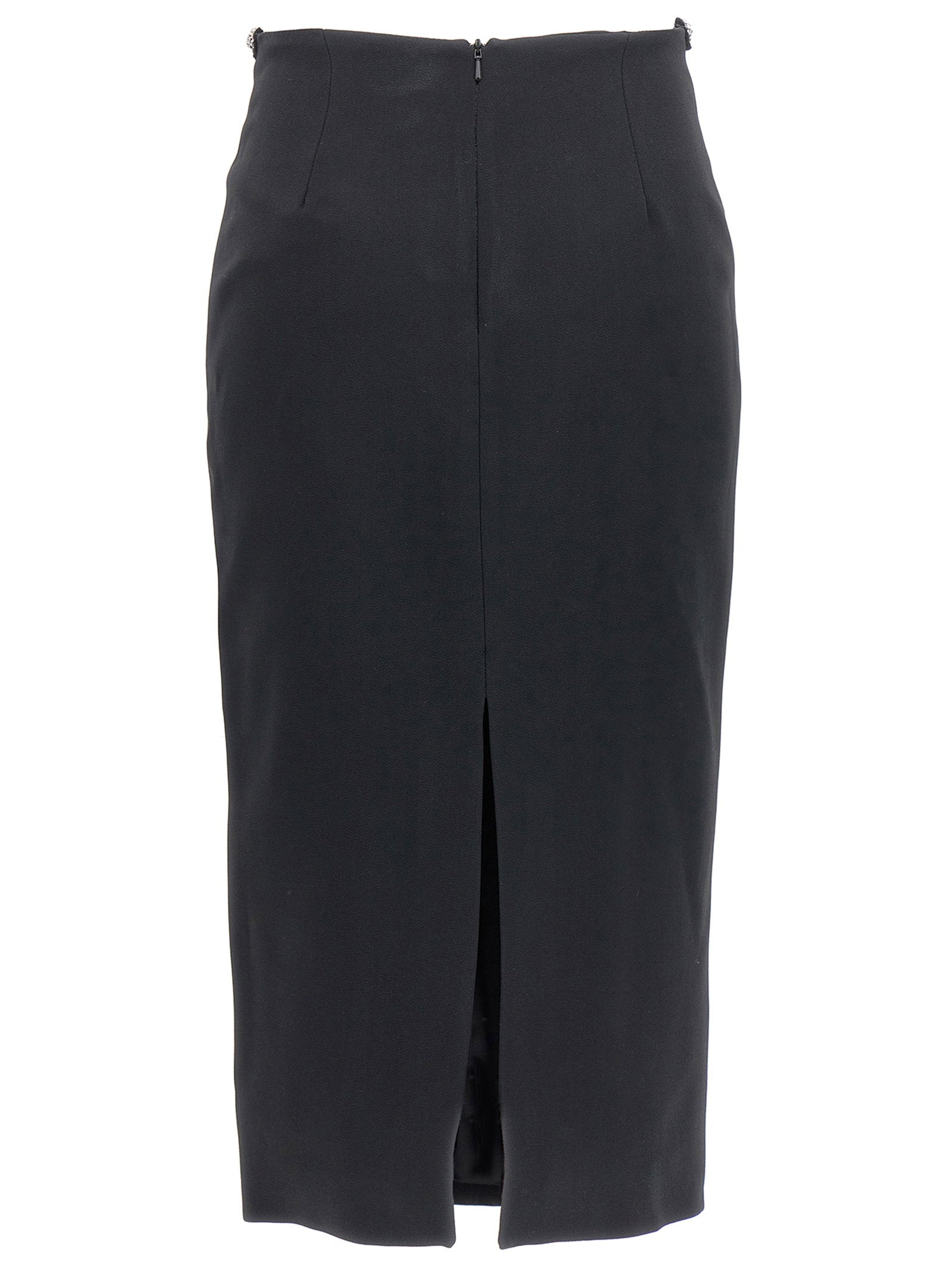 David Koma Puffer Circle Embroidery Skirt Black
