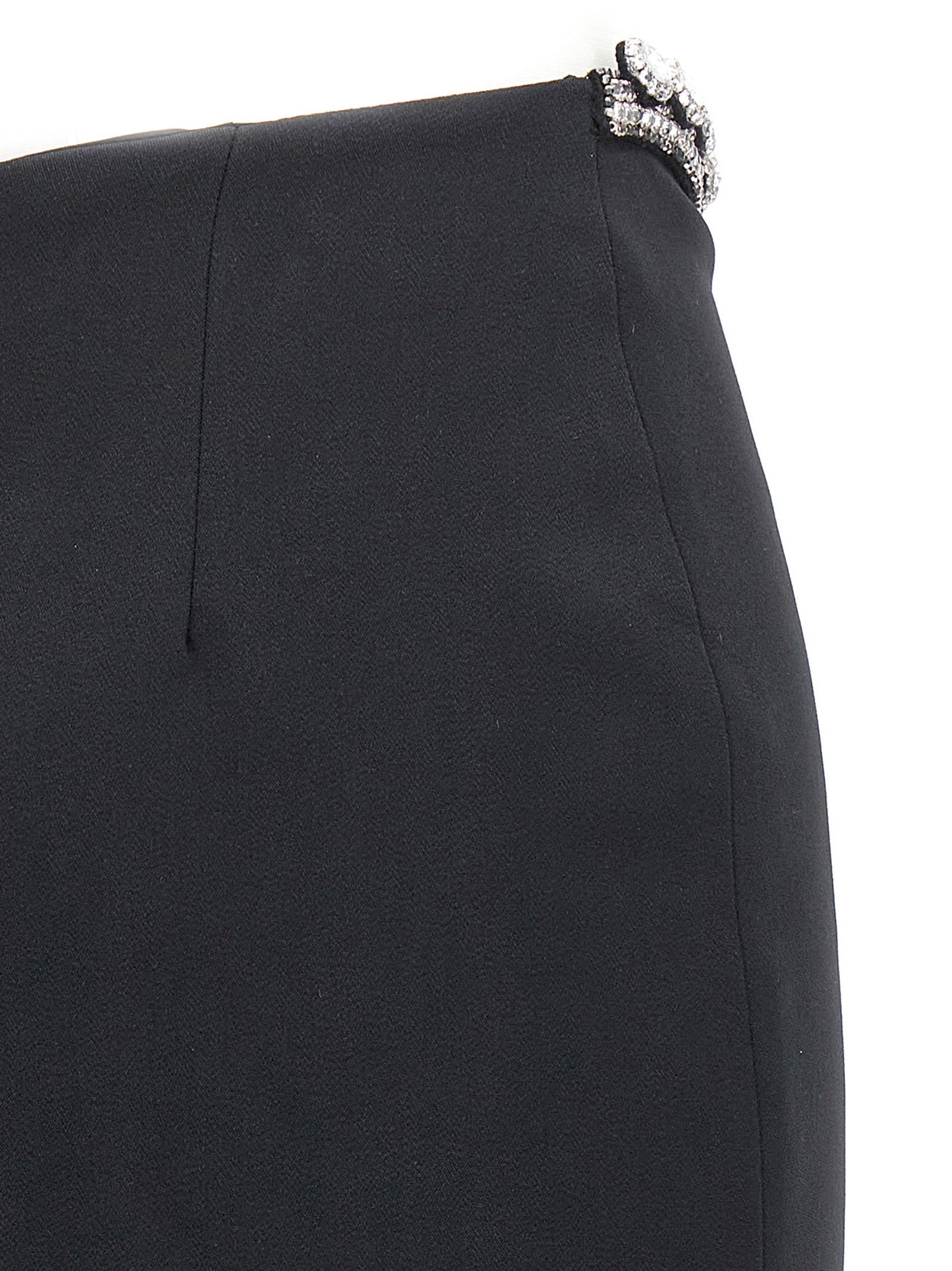 David Koma Puffer Circle Embroidery Skirt Black