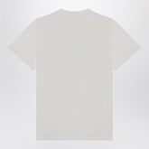 Ganni Ivory Organic Cotton T-shirt with Grape Print Beige