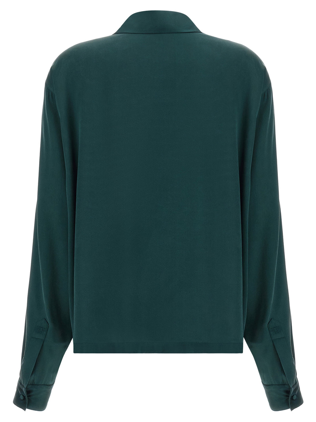 Tom Ford Satin Silk Polo Shirt Green
