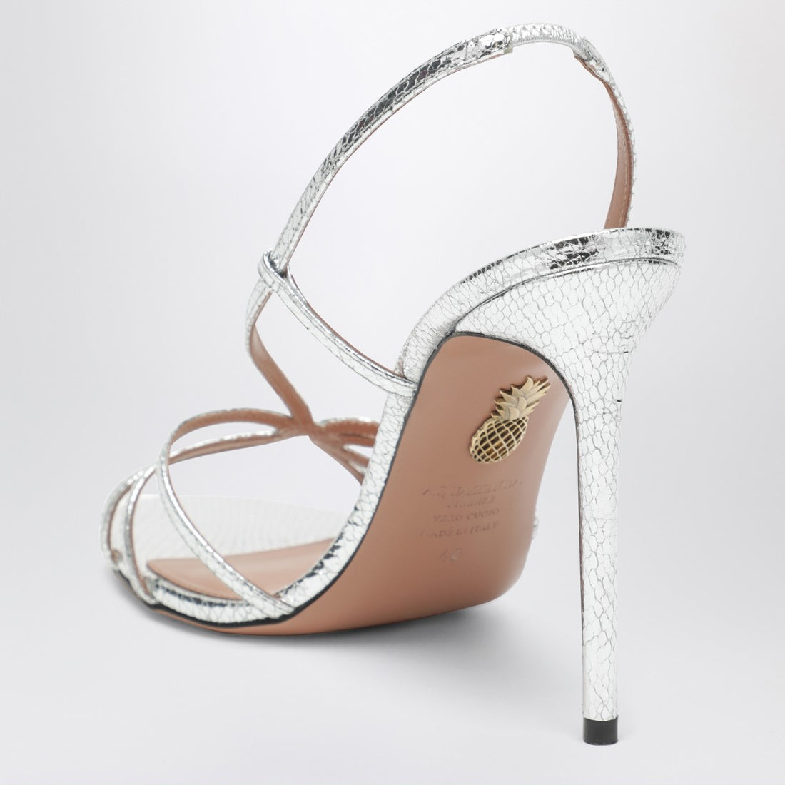 Aquazzura Talk To Me Sandal Silver Metal