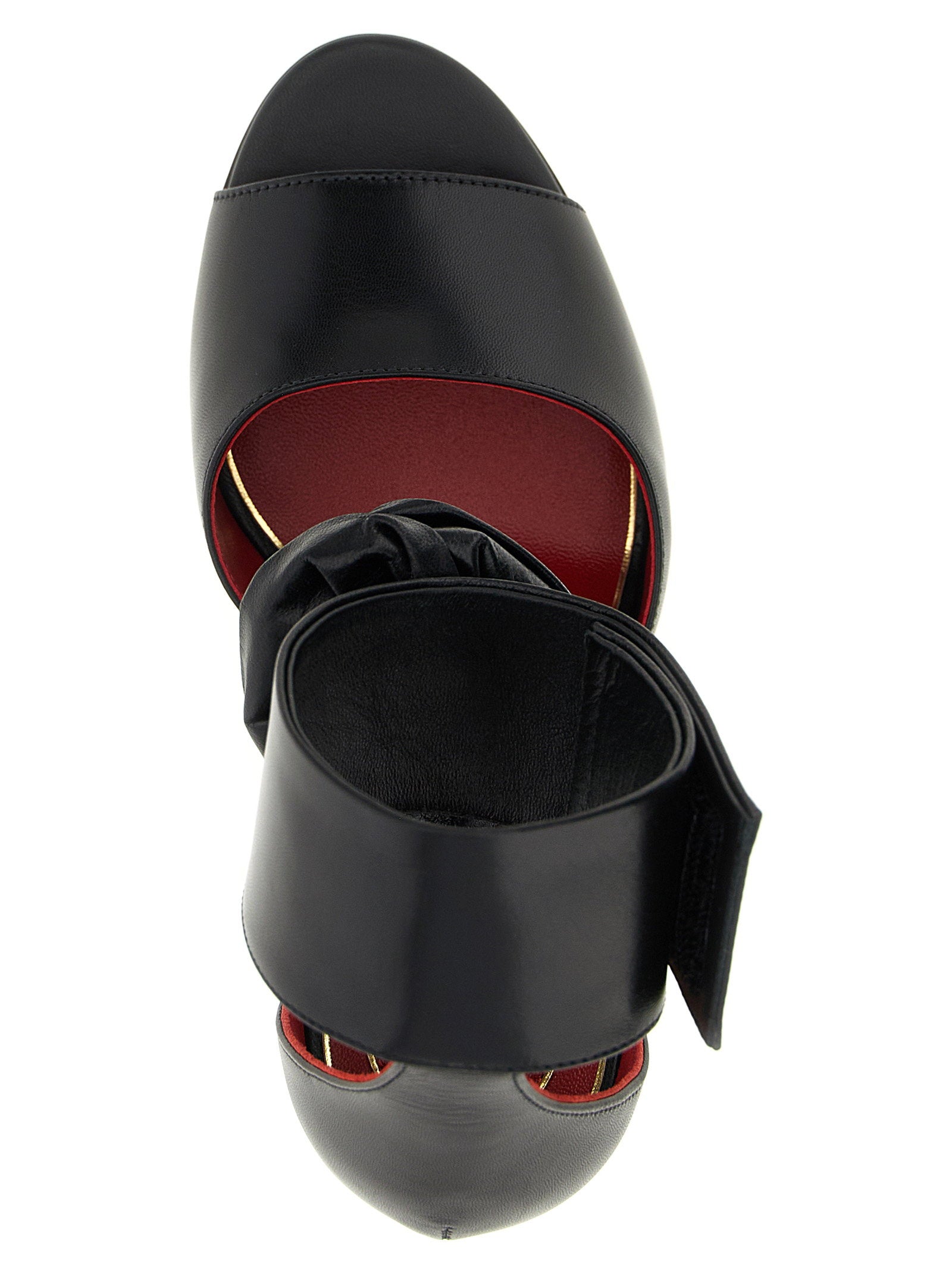 Valentino Garavani Drip Rose Sandals Black