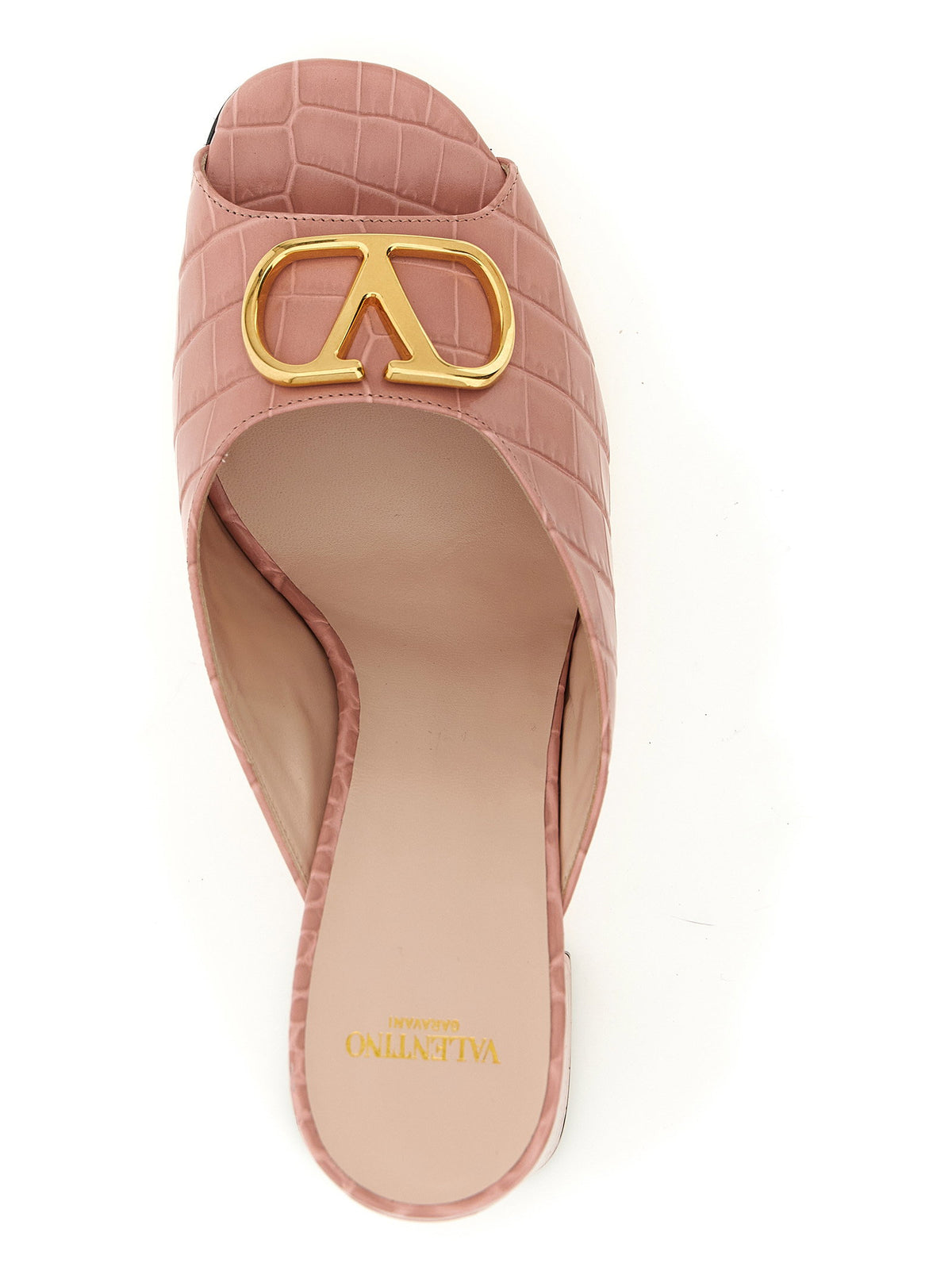 Valentino Garavani Vlogo Signature Slides Pink
